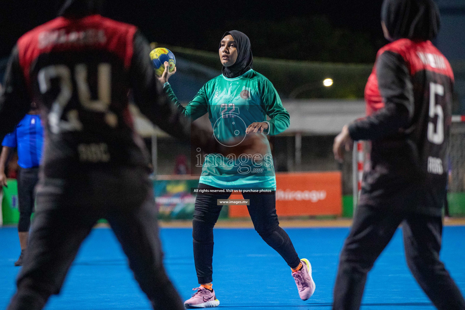 Day 9 of 6th MILO Handball Maldives Championship 2023, held in Handball ground, Male', Maldives on 28th May 2023 Photos: Nausham Waheed/ Images.mv