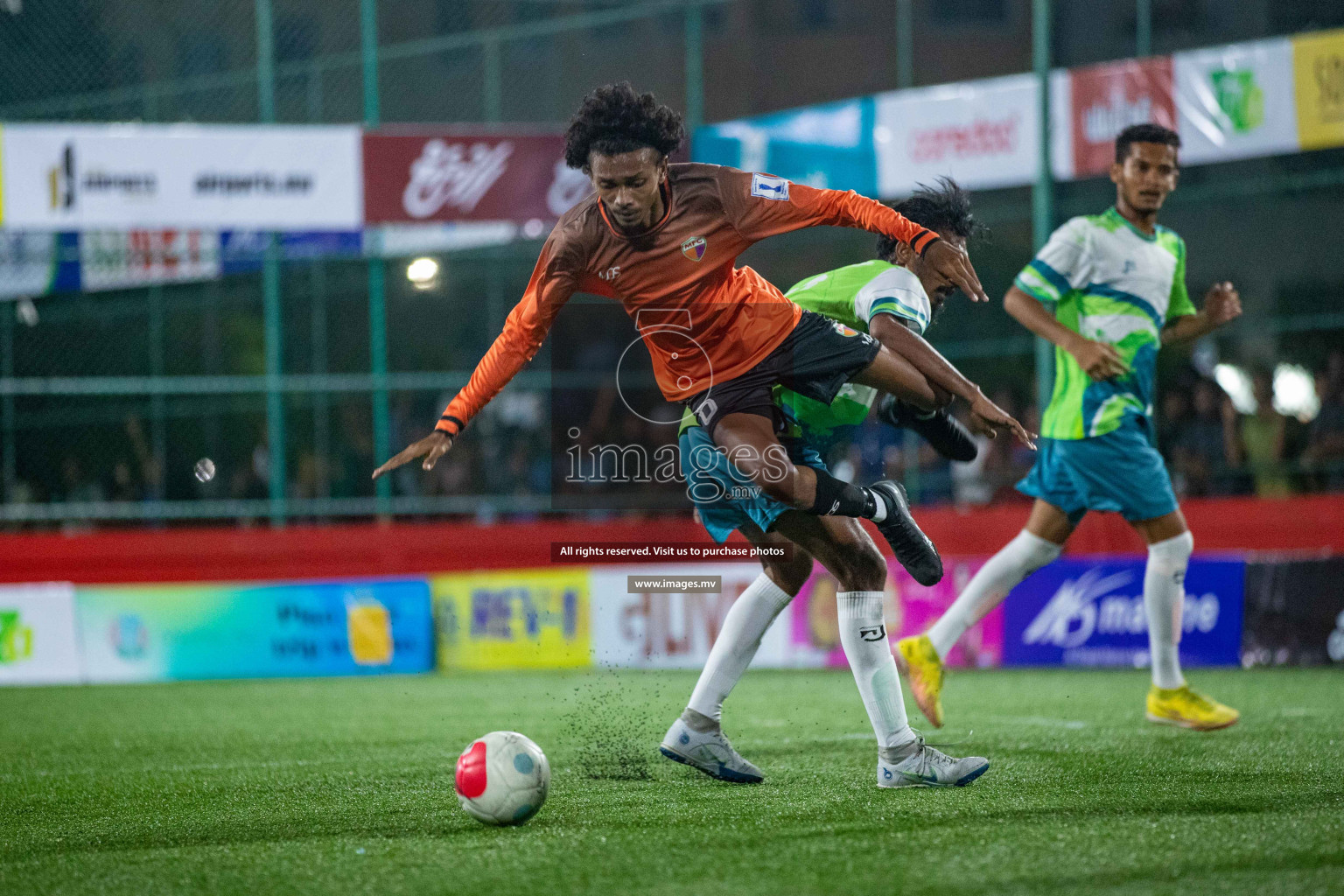 GA. Vilingili vs GA. Maamendhoo in Day 2 of Golden Futsal Challenge 2023 on 06 February 2023 in Hulhumale, Male, Maldives