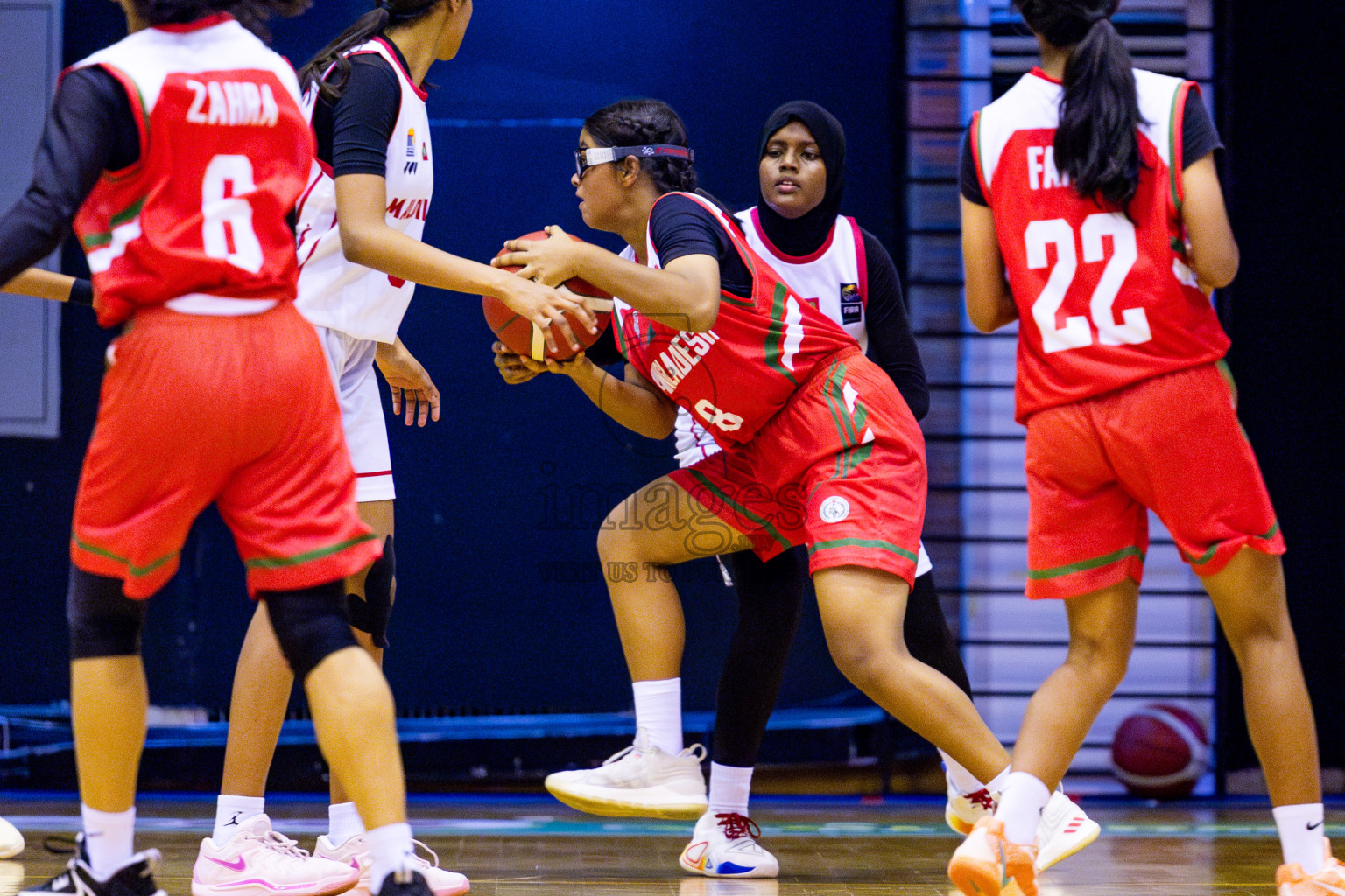 Maldives vs Bangladesh in Day 1 of Under 16 Woman's Asian Cup SABA Qualifiers 2025 was held in Social Center, Male', Maldives on 12th June 2025. Photos: Nausham Waheed / images.mv