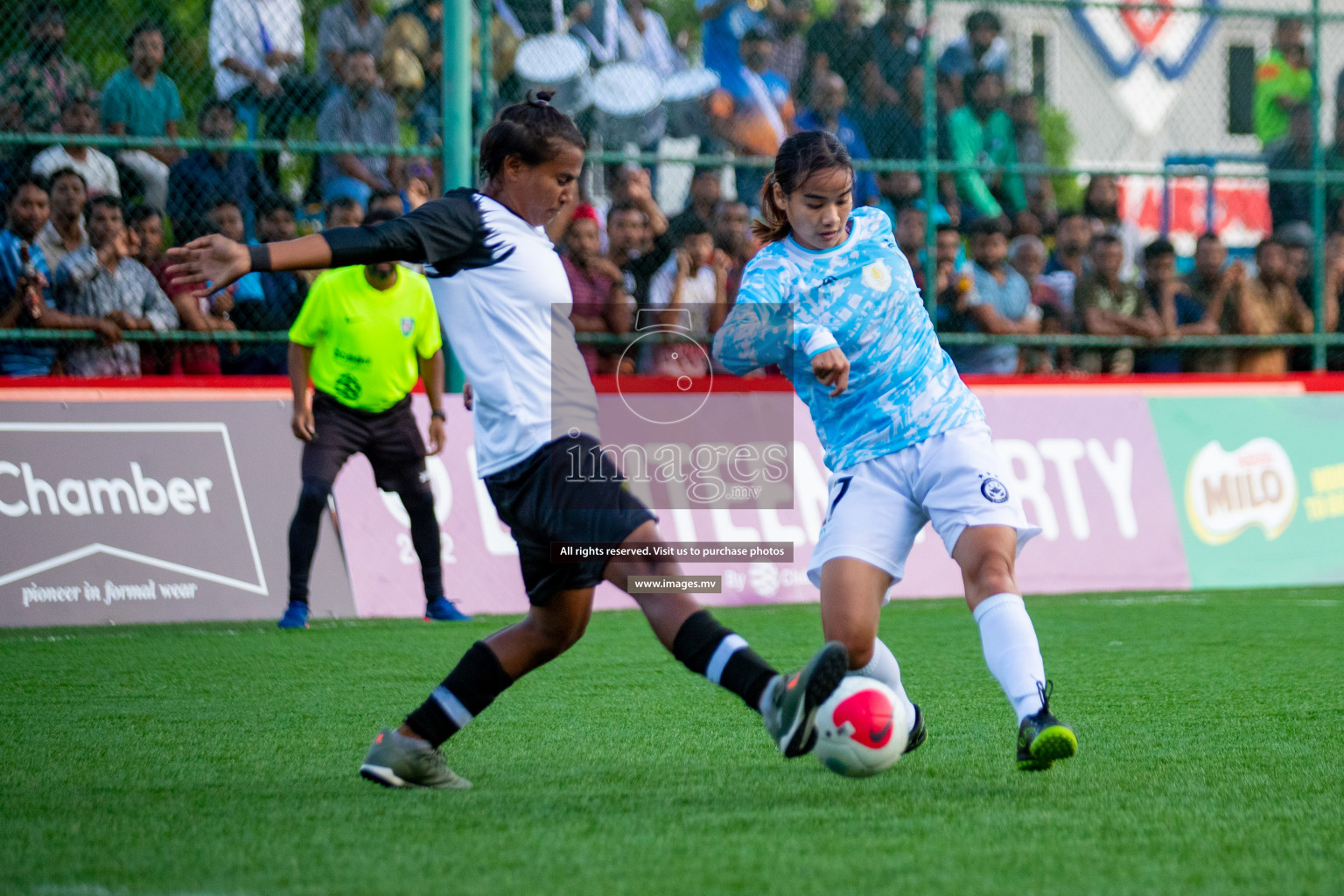 MPL vs DSC in Eighteen Thirty Women's Futsal Fiesta 2022 was held in Hulhumale', Maldives on Monday, 17th October 2022. Photos: Hassan Simah, Mohamed Mahfooz Moosa / images.mv