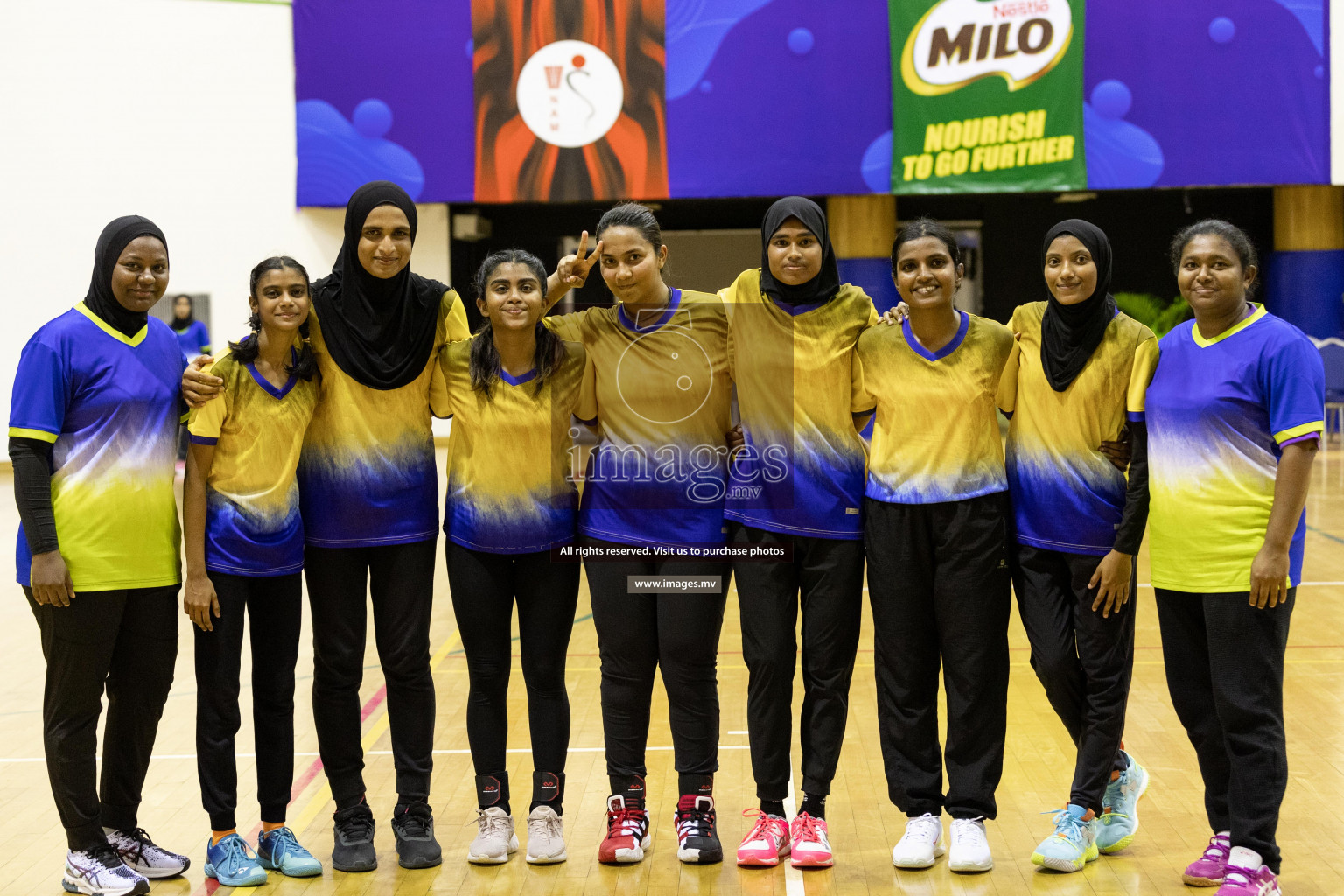 Kulhudhuffushi Y & R.C vs Mahibadhoo SC in the Milo National Netball Tournament 2022 on 18 July 2022, held in Social Center, Male', Maldives. Photographer: Shuu / Images.mv