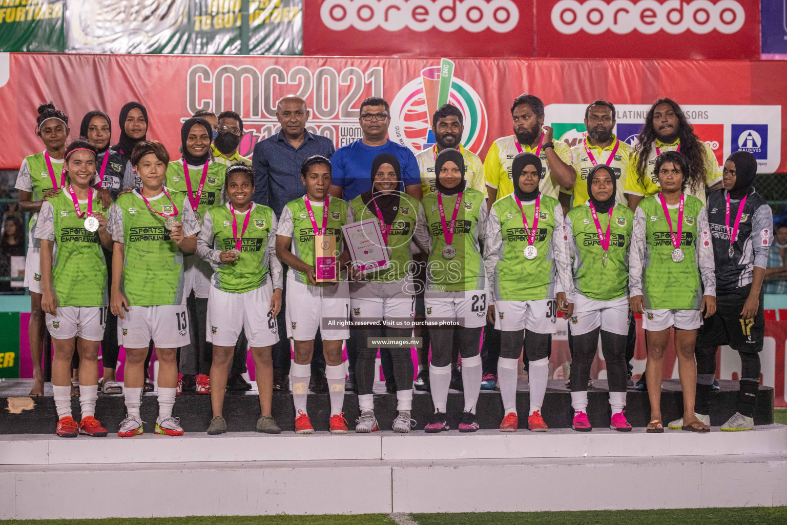 Ports Limited vs WAMCO - in the Finals 18/30 Women's Futsal Fiesta 2021 held in Hulhumale, Maldives on 18 December 2021. Photos by Nausham Waheed & Shuu Abdul Sattar