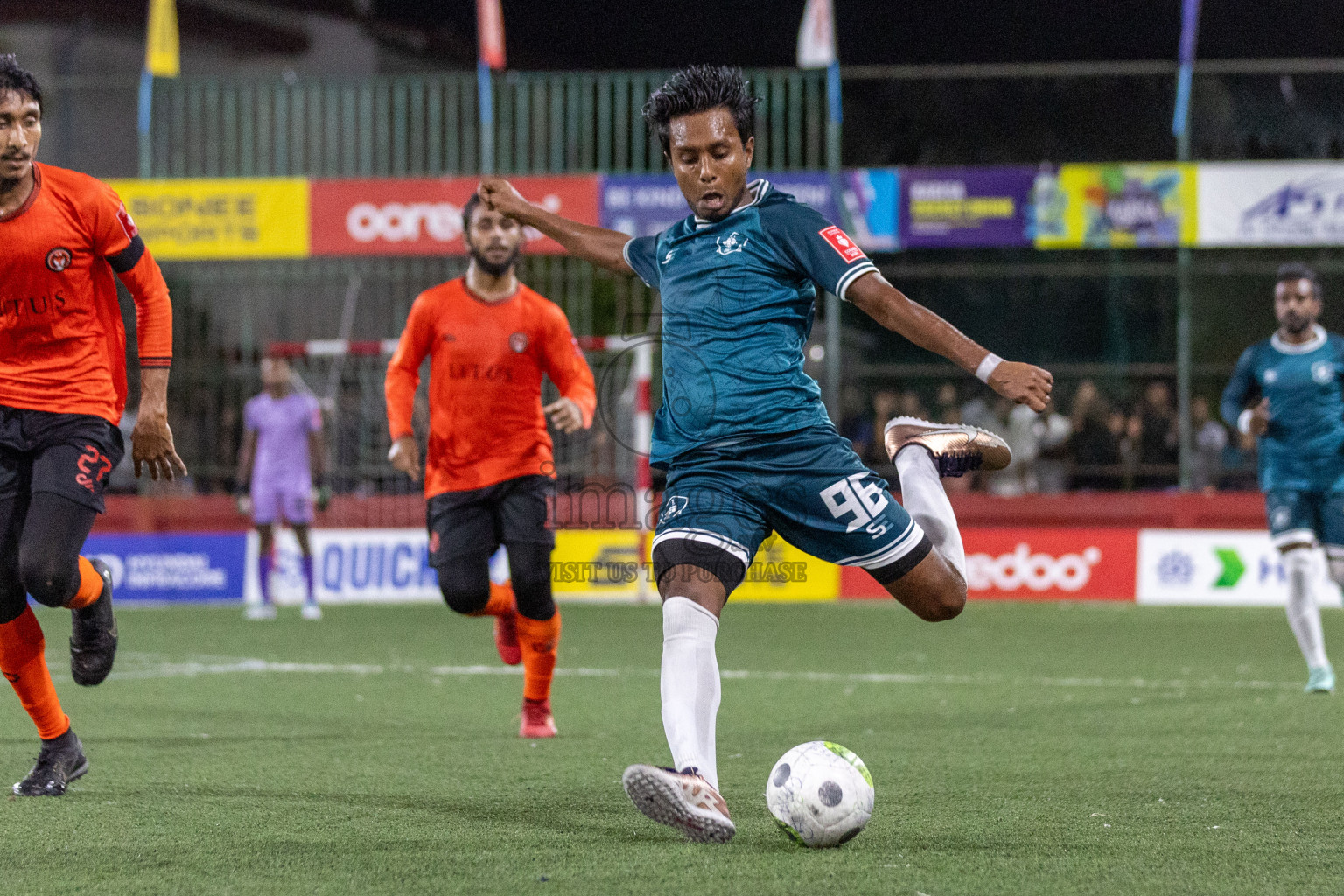 R Dhuvaafaru vs R Meedhoo in Day 8 of Golden Futsal Challenge 2024 was held on Monday, 22nd January 2024, in Hulhumale', Maldives Photos: Nausham Waheed / images.mv