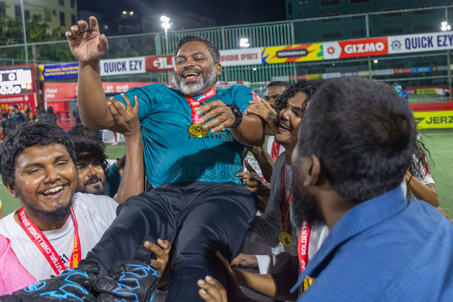 K Maafushi vs K Kaashidhoo in Kaafu Atoll Finals Day 27 of Golden Futsal Challenge 2025 was held on Friday , 31st January 2025, in Hulhumale', Maldives. Photos: Abdulla Abeed / images.mv