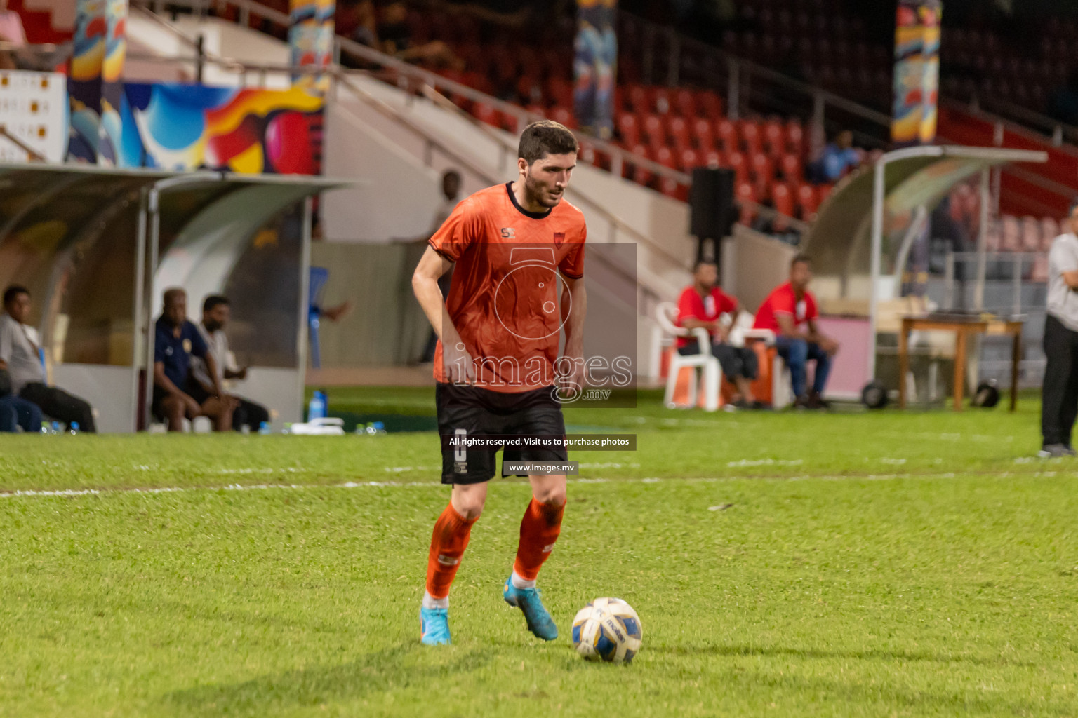 Club Eagles vs United Victory in Ooredoo Dhivehi Premier League 2021/22 on 07 July 2022, held in National Football Stadium, Male', Maldives