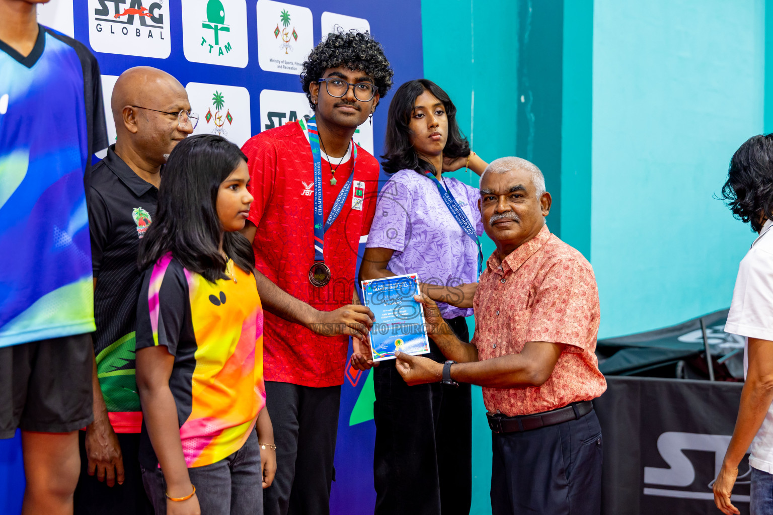 Finals of 30th Table Tennis Association Championship 2025 was held on Saturday, 20th September 2025 in Male' TT Hall, Male', Maldives. Photos: Nausham Waheed / images.mv