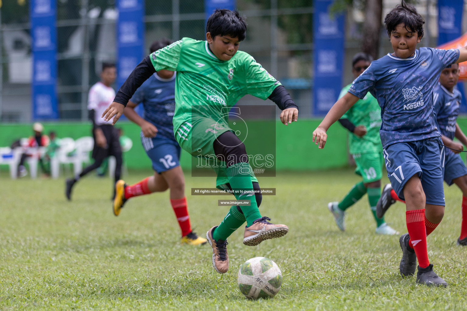 Day 2 of Nestle kids football fiesta, held in Henveyru Football Stadium, Male', Maldives on Thursday, 12th October 2023 Photos: Shuu Abdul Sattar / mages.mv