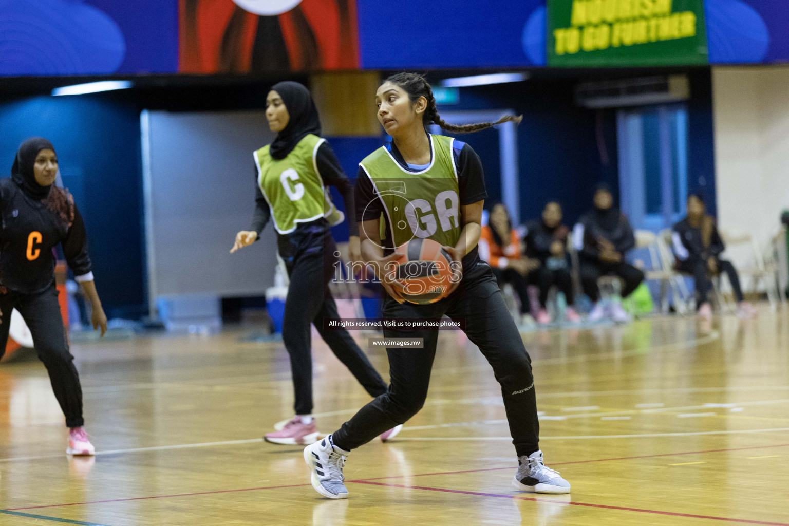 Club Matrix vs Youth United Sports Club in the Milo National Netball Tournament 2022 on 19 July 2022, held in Social Center, Male', Maldives. Photographer: Shuu / Images.mv