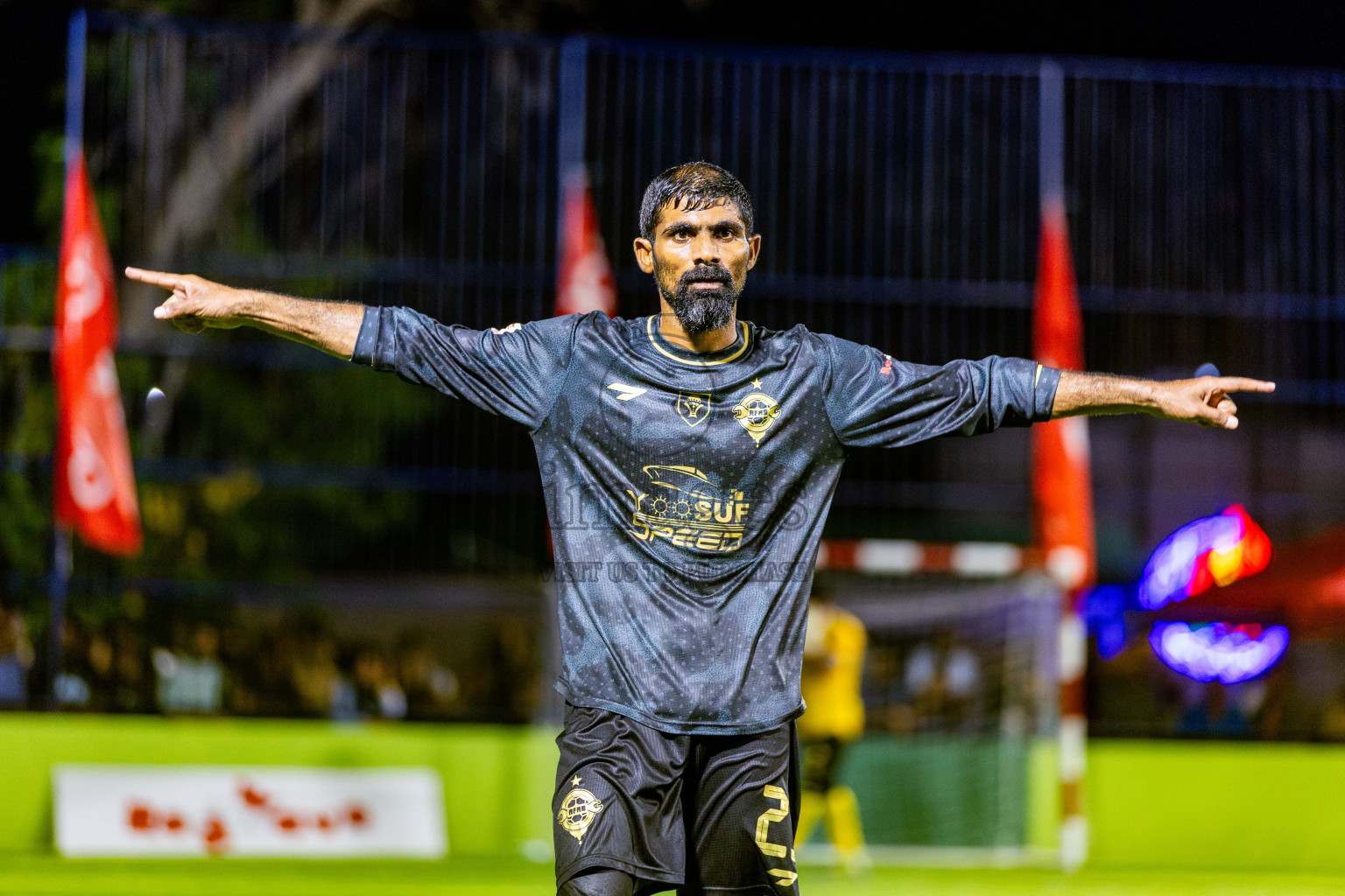 Muring FC vs Afro SC in Semi Final of Eydhafushi Futsal Cup 2024 was held on Monday , 15th April 2024, in B Eydhafushi, Maldives Photos: Nausham Waheed / images.mv