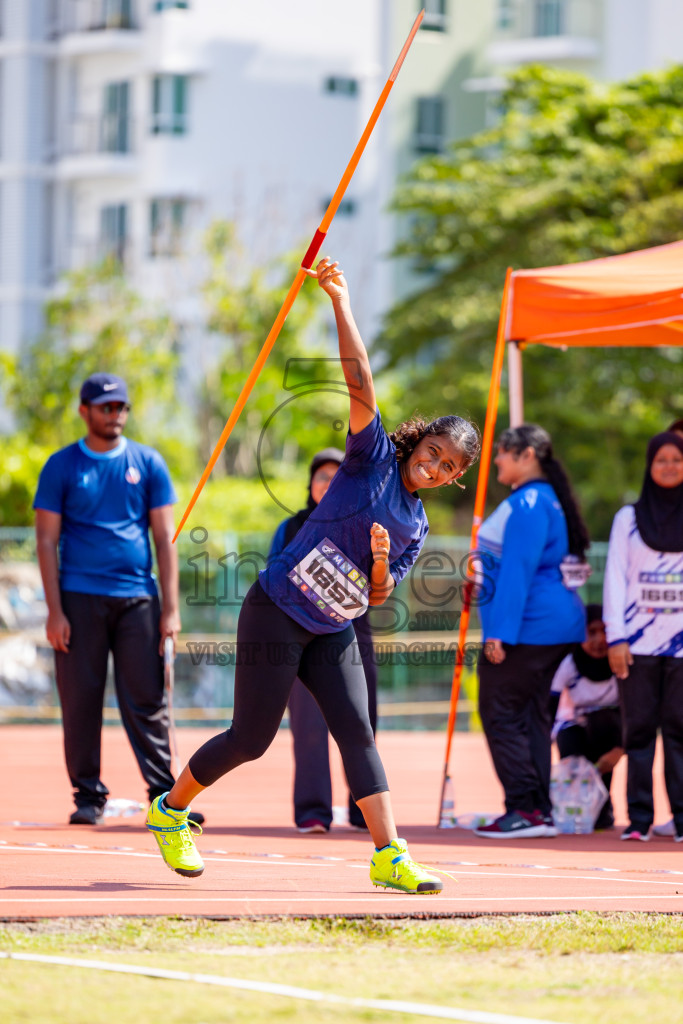 Day 4 of MWSC Interschool Athletics Championships 2024 held in Hulhumale Running Track, Hulhumale, Maldives on Tuesday, 12th November 2024. Photos by: Nausham Waheed / Images.mv