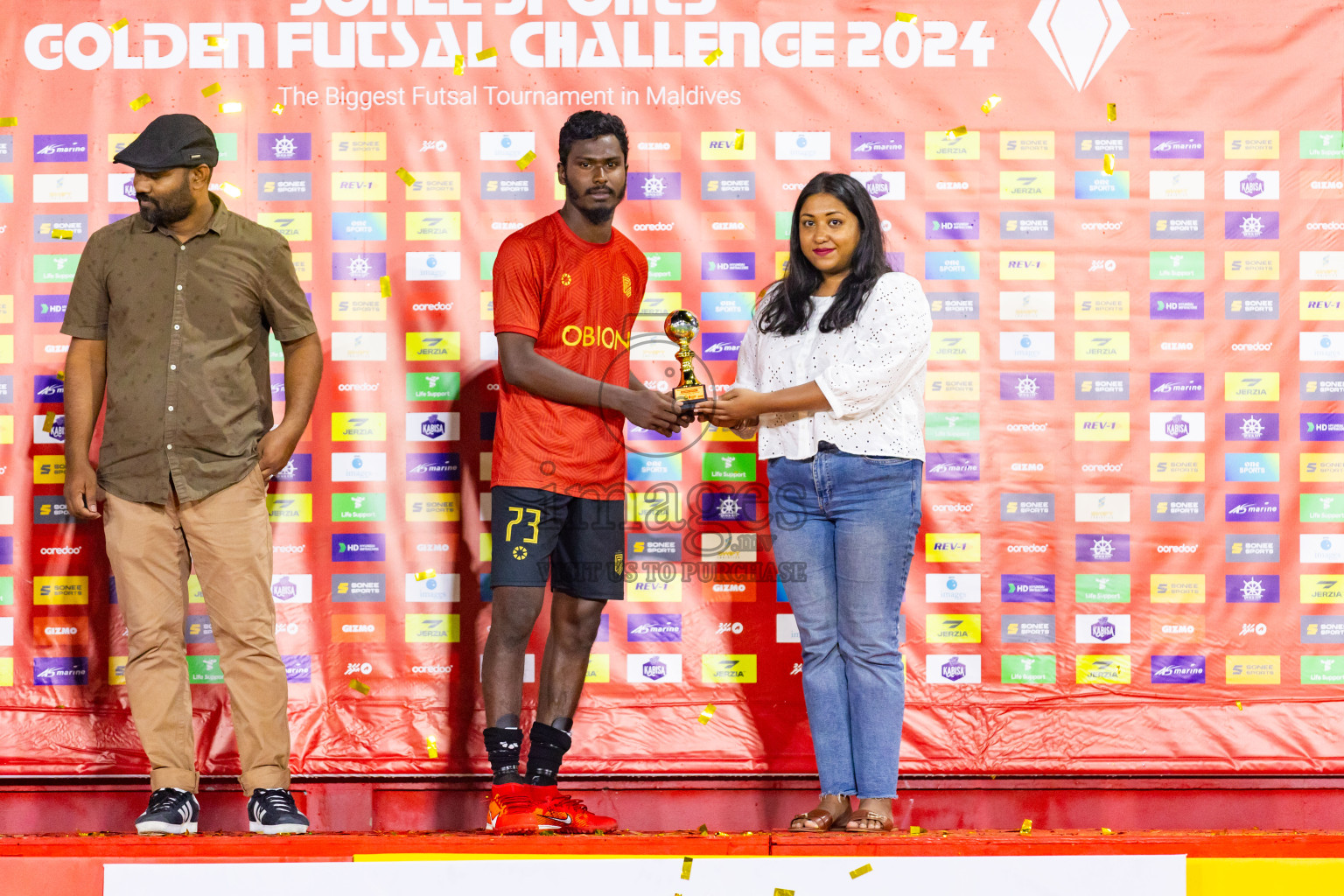 HDh Naivaadhoo vs HDh Nolhivaran in Day 23 of Golden Futsal Challenge 2024 was held on Tuesday , 6th February 2024 in Hulhumale', Maldives Photos: Nausham Waheed / images.mv