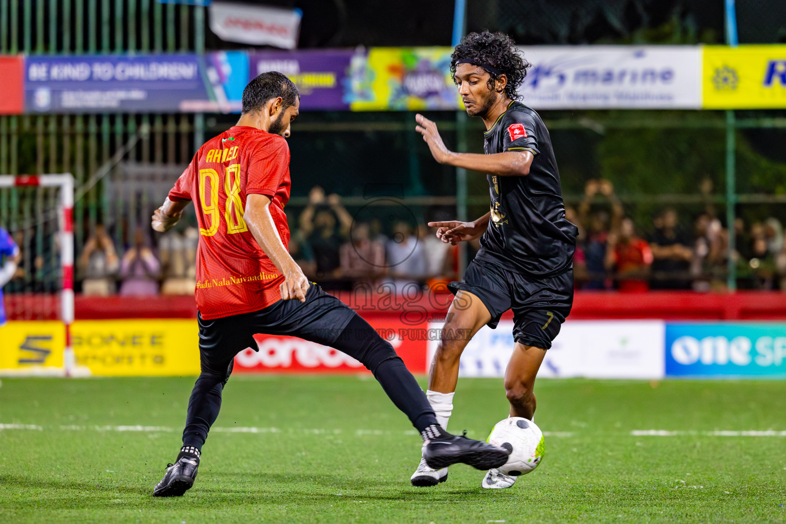 HDh Naavaidhoo vs HA Utheemu on Day 39 of Golden Futsal Challenge 2024 was held on Friday, 23rd February 2024, in Hulhumale', Maldives 
Photos: Mohamed Mahfooz Moosa/ images.mv