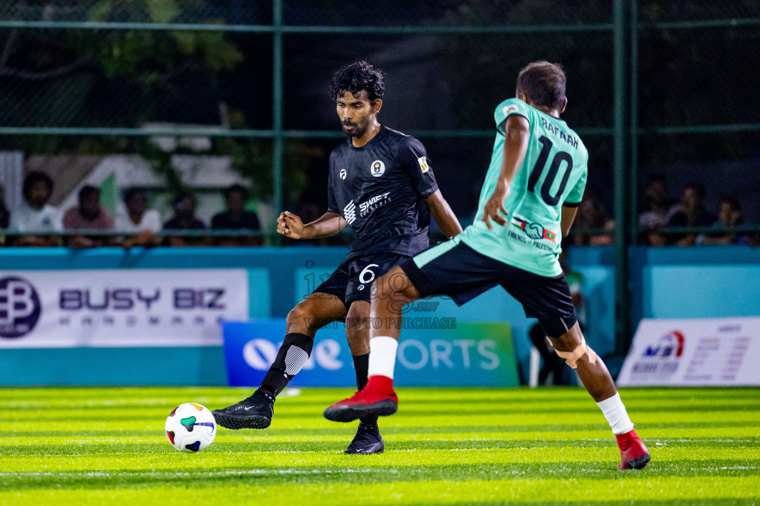 Much Black vs Naalaafushi YC in Day 1 of Laamehi Dhiggaru Ekuveri Futsal Challenge 2024 was held on Friday, 26th July 2024, at Dhiggaru Futsal Ground, Dhiggaru, Maldives Photos: Nausham Waheed / images.mv