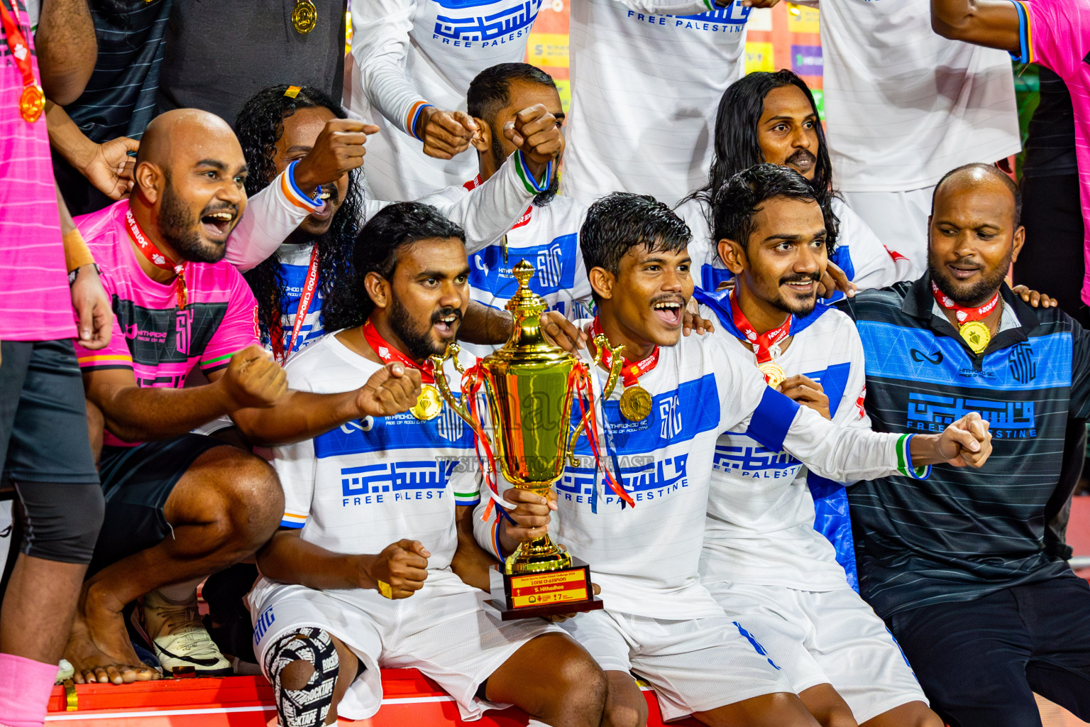 Dhadimagu vs S Hithadhoo on Day 39 of Golden Futsal Challenge 2024 was held on Saturday, 24th February 2024, in Hulhumale', Maldives 
Photos: Mohamed Mahfooz Moosa/ images.mv