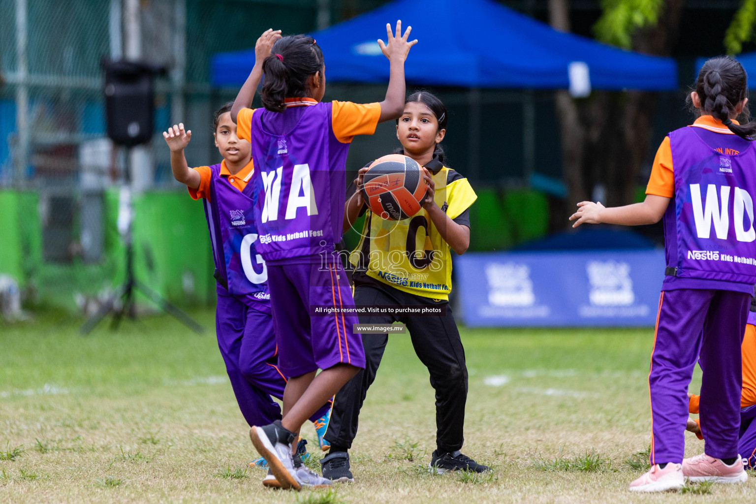 Day 2 of Nestle' Kids Netball Fiesta 2023 held in Henveyru Stadium, Male', Maldives on Thursday, 1st December 2023. Photos by Nausham Waheed / Images.mv