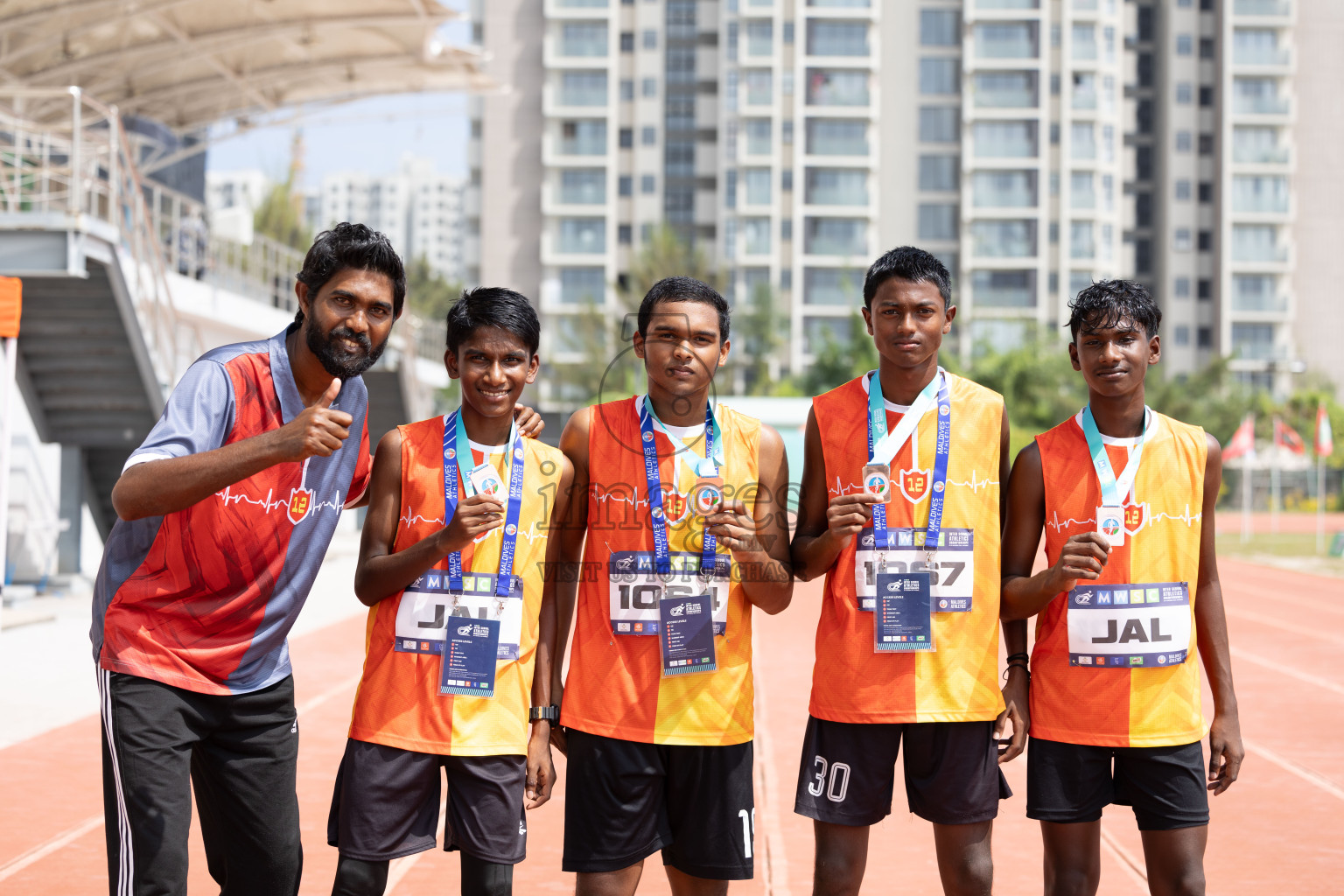 Day 6 of MWSC Interschool Athletics Championships 2024 held in Hulhumale Running Track, Hulhumale, Maldives on Thursday, 14th November 2024. Photos by: Ismail Thoriq / Images.mv