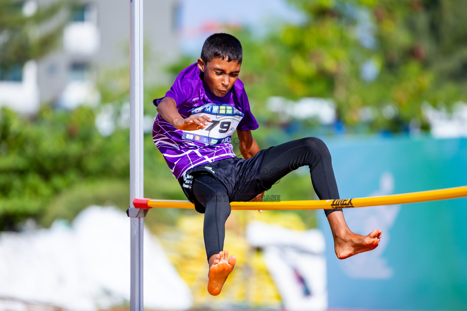 Day 3 of MWSC Interschool Athletics Championships 2024 held in Hulhumale Running Track, Hulhumale, Maldives on Monday, 11th November 2024. Photos by:  Nausham Waheed / Images.mv