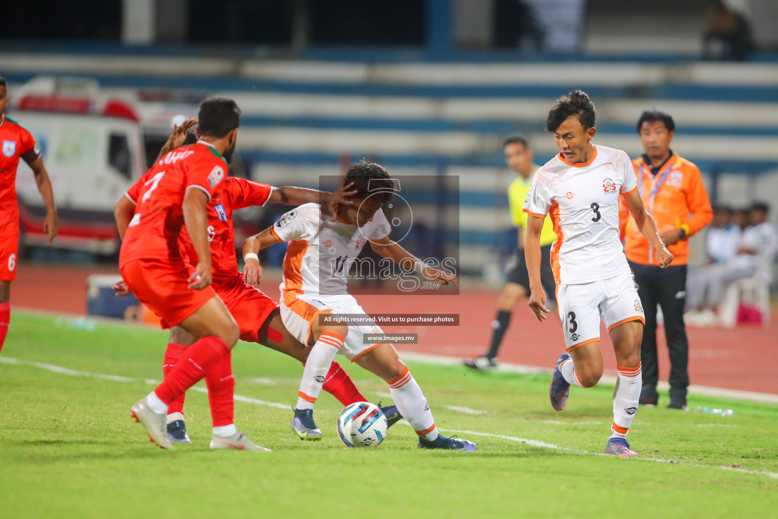 Bhutan vs Bangladesh in SAFF Championship 2023 held in Sree Kanteerava Stadium, Bengaluru, India, on Wednesday, 28th June 2023. Photos: Nausham Waheed, Hassan Simah / images.mv