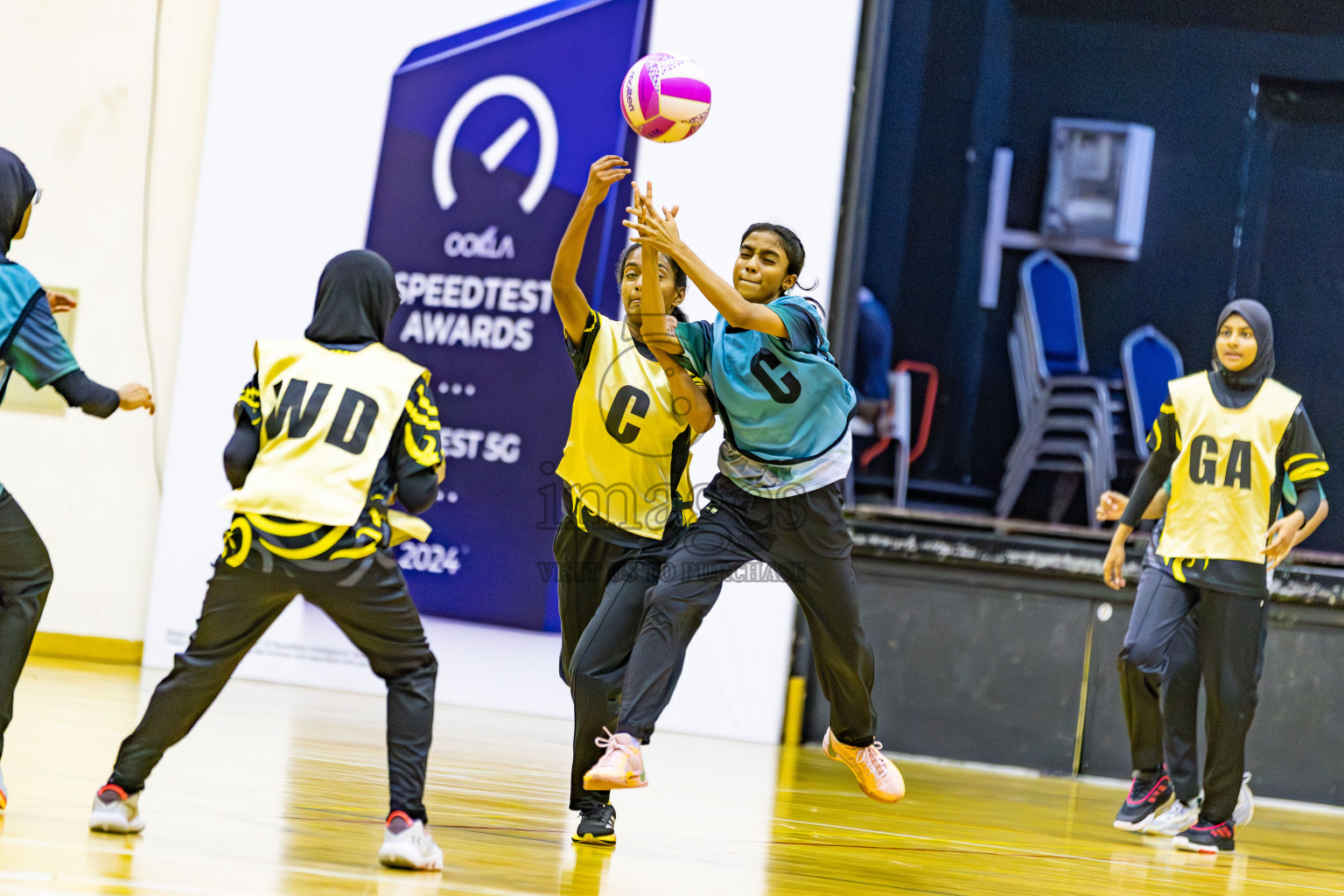 Day 3 of Inter-School Netball Tournament 2025 was held in Social Center Indoor Hall on Monday, 20th October 2025. Photos: Areef Adam / images.mv