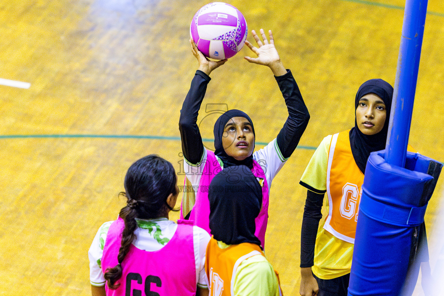 KYRC vs Sports Club Shining Star in Day 10 of National Netball Tournament 2025 held in Social Center at Male', Maldives on Tuesday, 27th May 2025. Photos: Nausham Waheed / images.mv