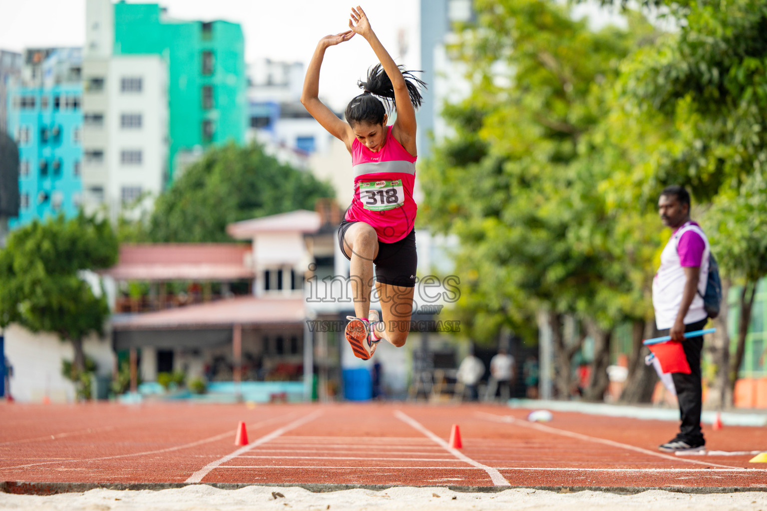 Day 2 of 12th Milo Association Championships was held in Ekuveni Track at Male', Maldives on Friday, 25th April 2025. Photos: Hassan Simah / images.mv