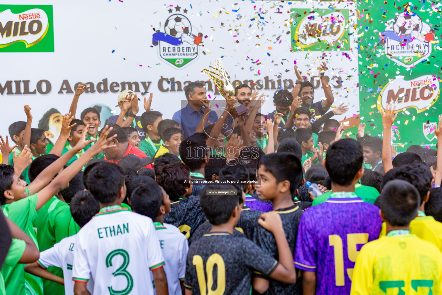 Day 2 of MILO Academy Championship 2023 (U12) was held in Henveiru Football Grounds, Male', Maldives, on Saturday, 19th August 2023. Photos: Nausham Waheedh / images.mv