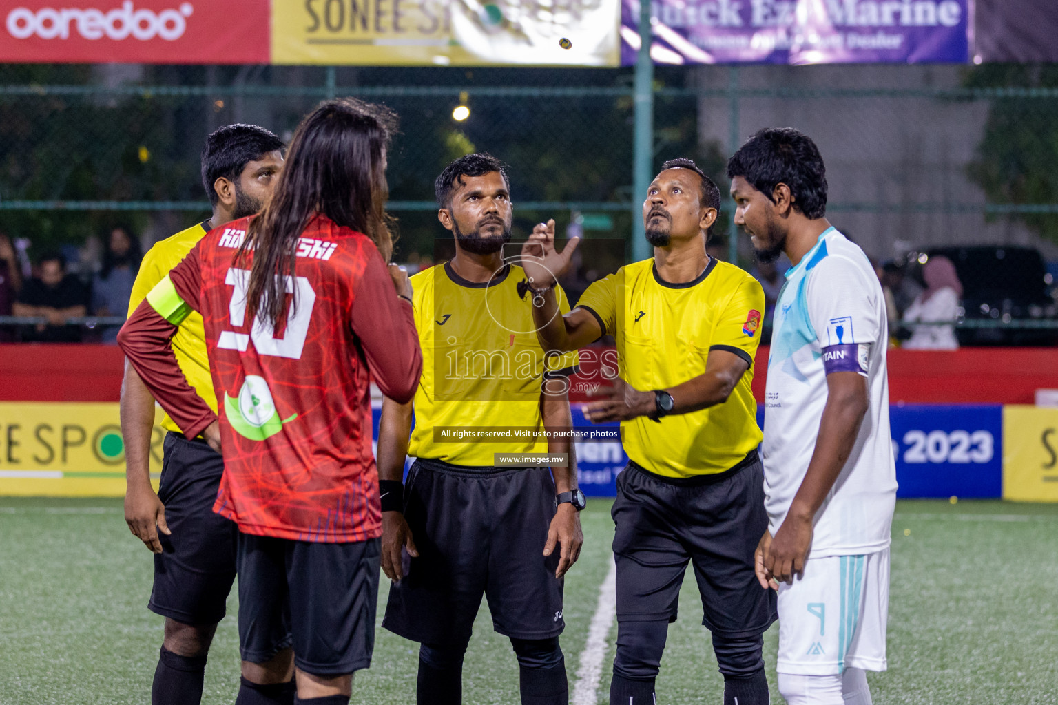 K. Himmafushi vs K. Maafushi in Day 6 of Golden Futsal Challenge 2023 on 10 February 2023 in Hulhumale, Male, Maldives