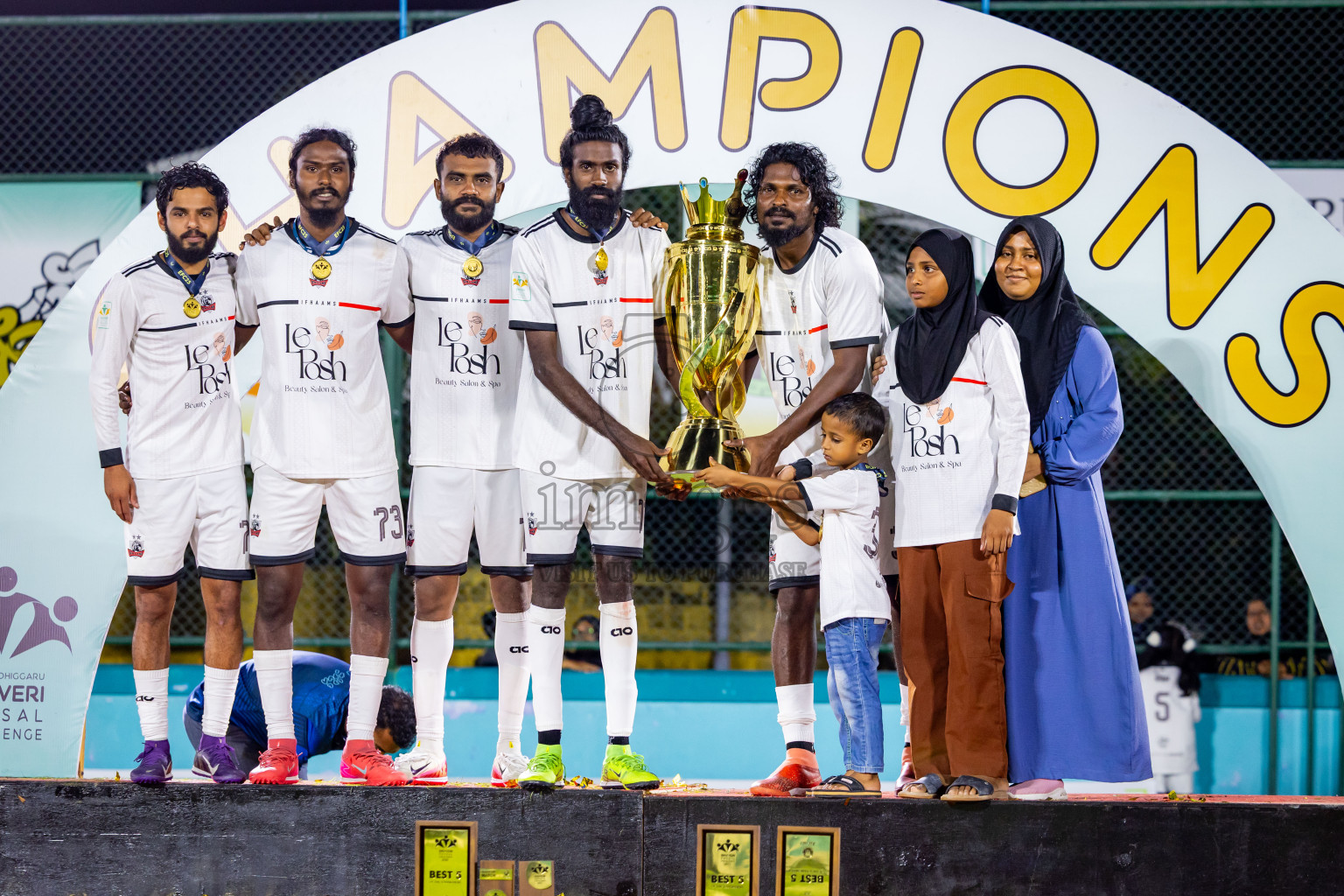 Ifhaams vs Dee Cee Jay SC in Final of Laamehi Dhiggaru Ekuveri Futsal Challenge 2025 was held on Tuesday, 29th July 2025, at Dhiggaru Futsal Ground, Dhiggaru, Maldives Photos: Nausham Waheed  / images.mv