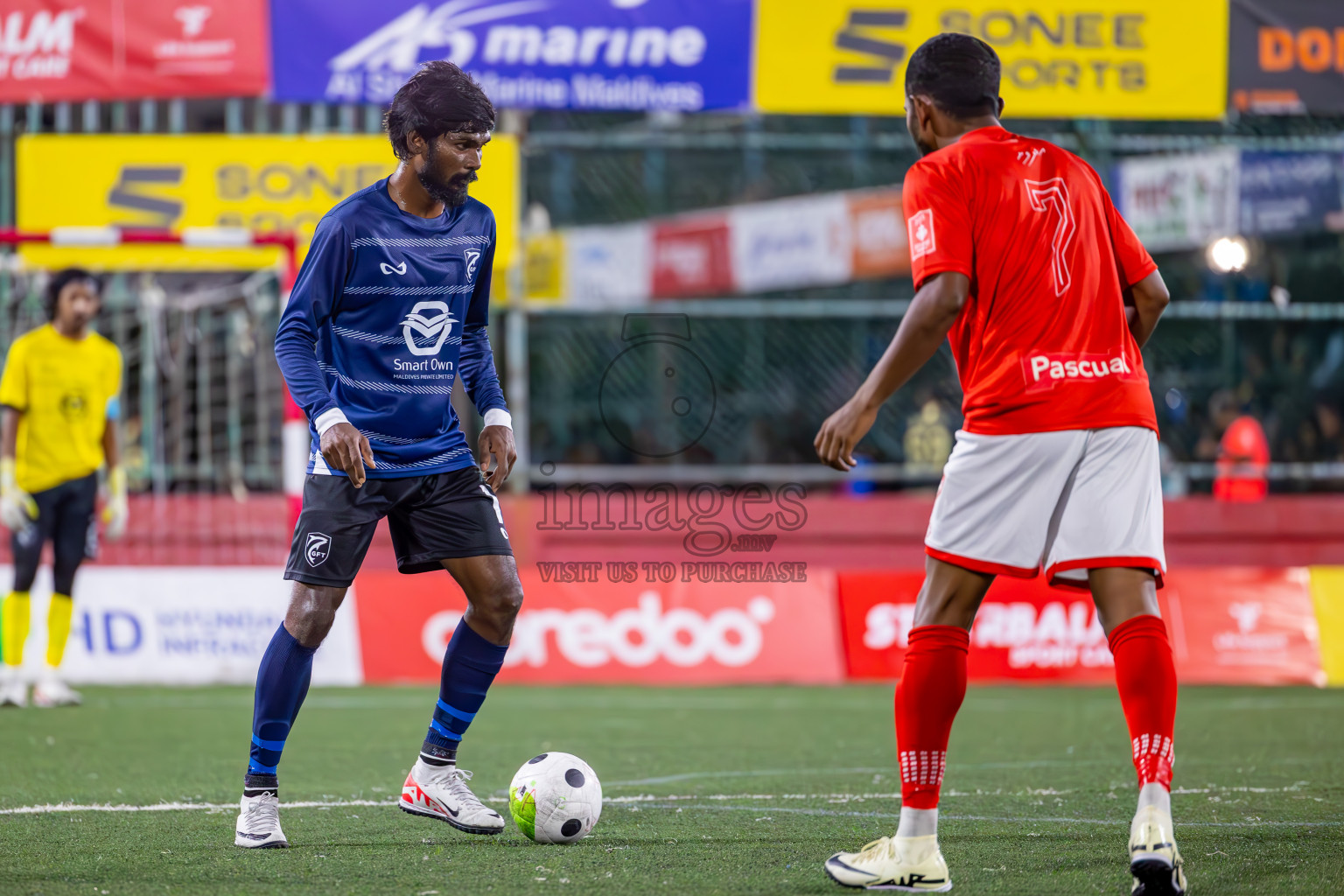 K Gaafaru vs B Eydhafushi in Zone 3 Final on Day 38 of Golden Futsal Challenge 2024 which was held on Friday, 23rd February 2024, in Hulhumale', Maldives Photos: Ismail Thoriq / images.mv