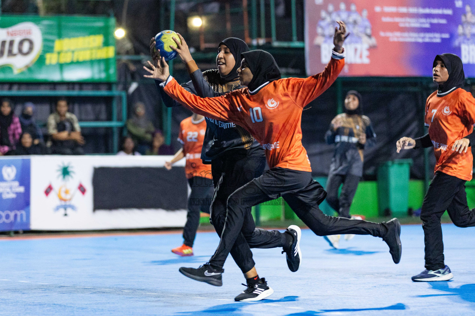 Day 16 of 10th National Handball Tournament 2023, held in Handball ground, Male', Maldives on Wednesday, 13th December 2023 Photos: Nausham Waheed/ Images.mv