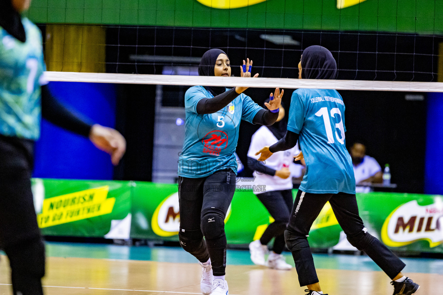 Semi Final of Women's Division of Milo VAM Cup 2024 held in Male', Maldives on Friday, 12th July 2024 at Social Center Indoor Hall Photos By: Nausham Waheed / images.mv