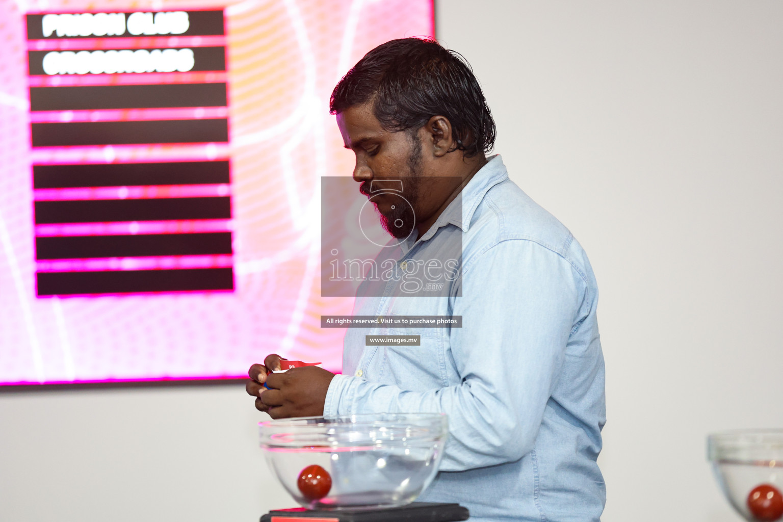 Round of 16 Draw of Club Maldives 2023 held in Boalhage Male, Maldives, on Monday, 31st July 2023 Photos: Nausham Waheed / images.mv