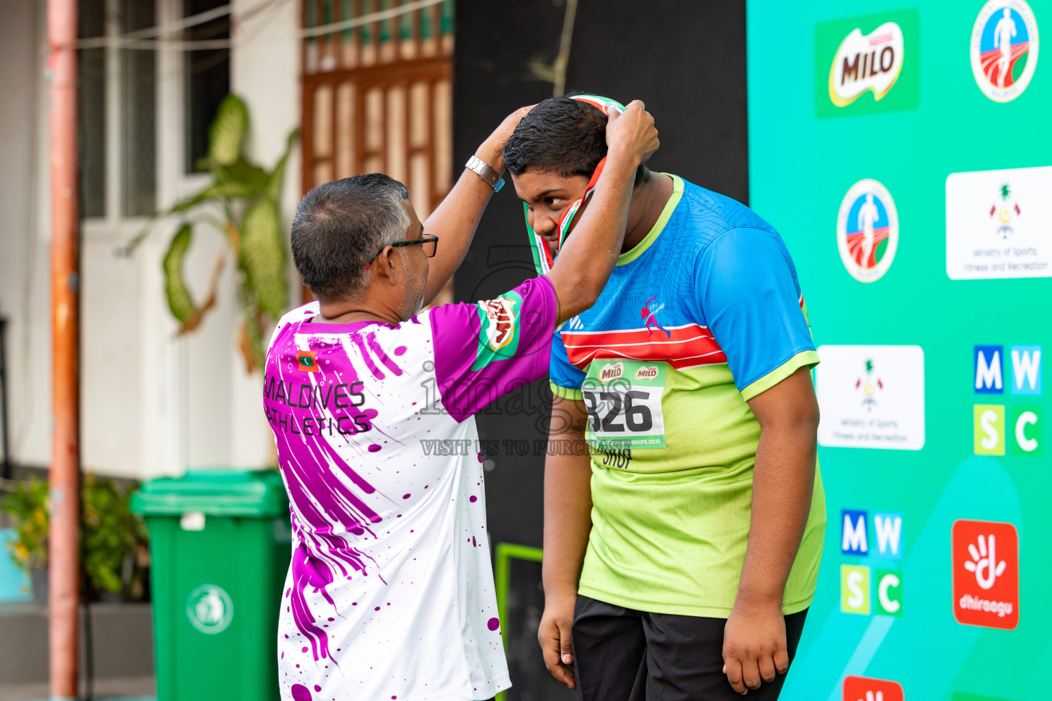 Day 2 of 12th Milo Association Championships was held in Ekuveni Track at Male', Maldives on Friday, 25th April 2025. Photos: Hassan Simah / images.mv