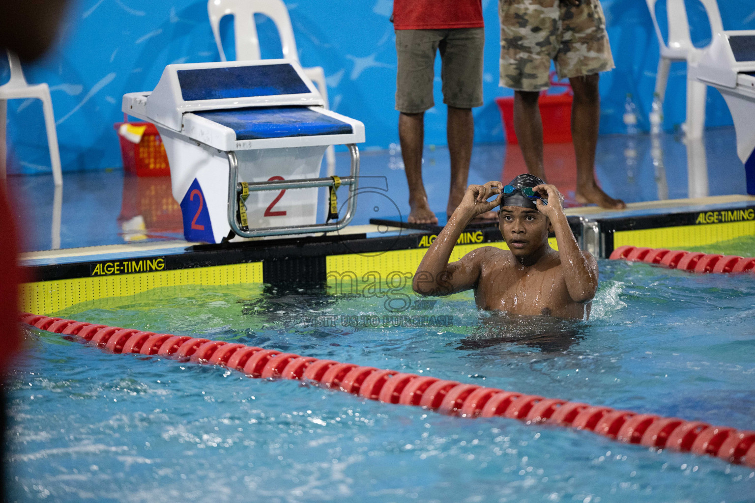 Day 1 of 20th Inter-school Swimming Competition 2024 held in Hulhumale', Maldives on Saturday, 12th October 2024. Photos: Ismail Thoriq / images.mv