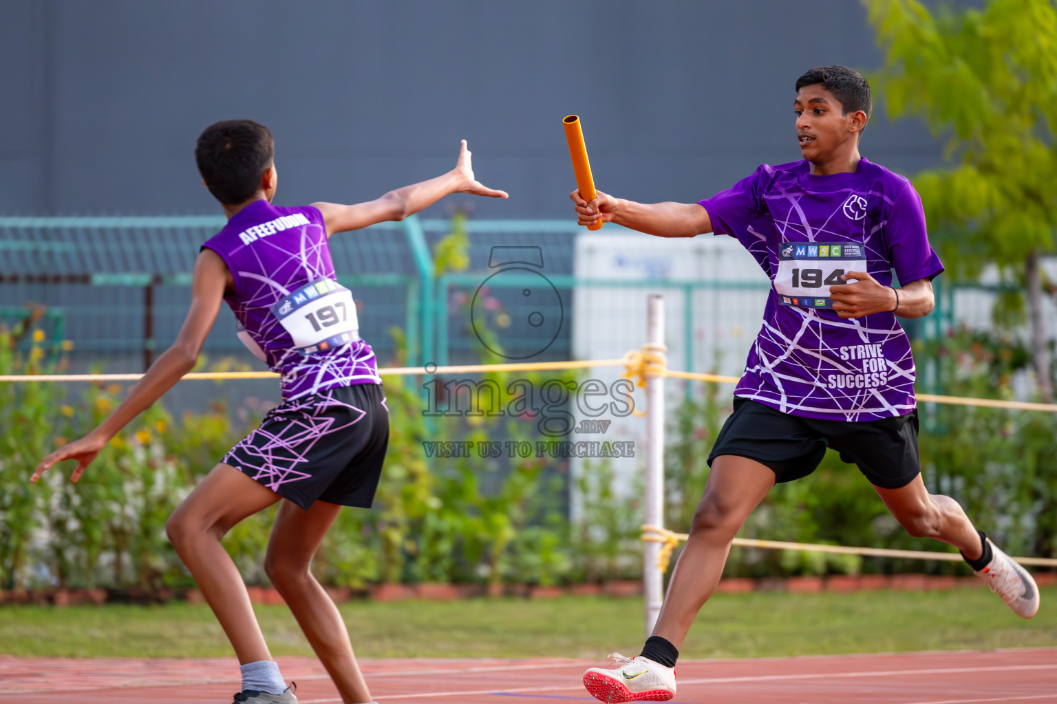 Day 4 of MWSC Interschool Athletics Championships 2024 held in Hulhumale Running Track, Hulhumale, Maldives on Tuesday, 12th November 2024. Photos by: Ismail Thoriq / Images.mv