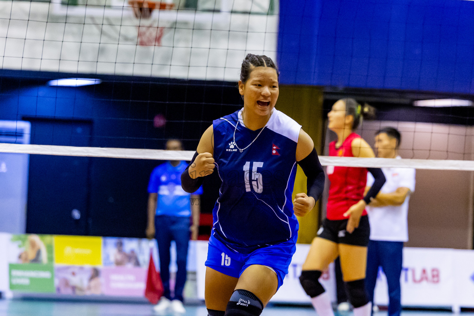 Kyrgyzstan vs Nepal in Semi Final of CAVA U20 Woman's Volleyball Championship 2024 was held in Social Center, Male', Maldives on 22nd July 2024. Photos: Nausham Waheed / images.mv