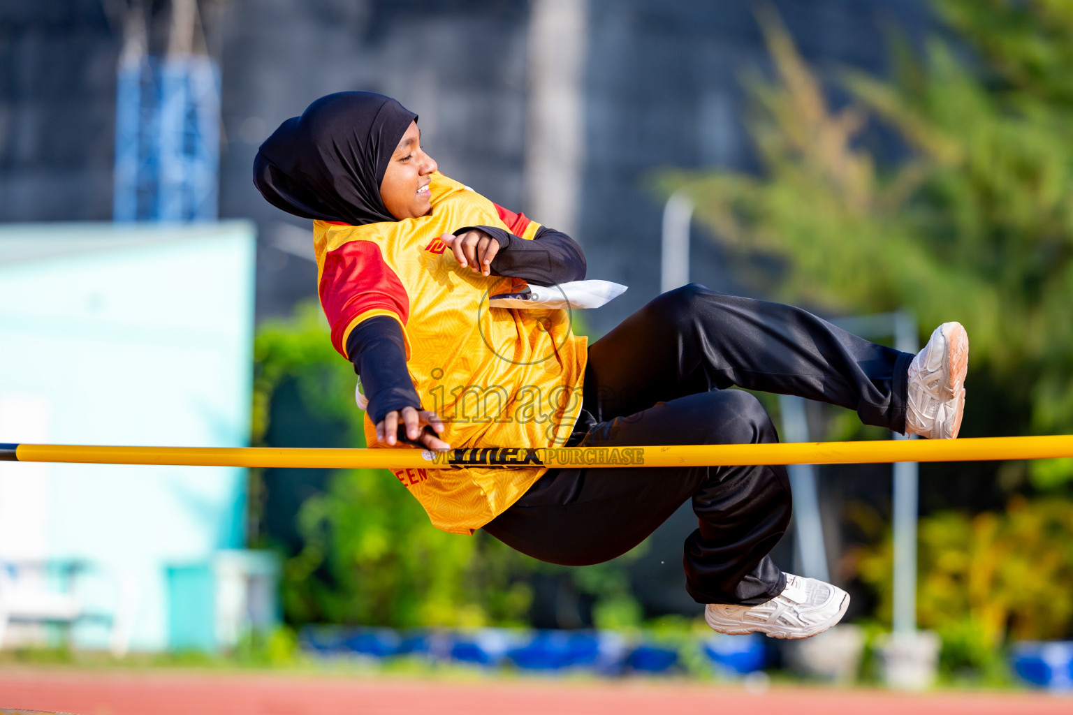 Day 4 of MWSC Interschool Athletics Championships 2024 held in Hulhumale Running Track, Hulhumale, Maldives on Tuesday, 12th November 2024. Photos by: Nausham Waheed / Images.mv