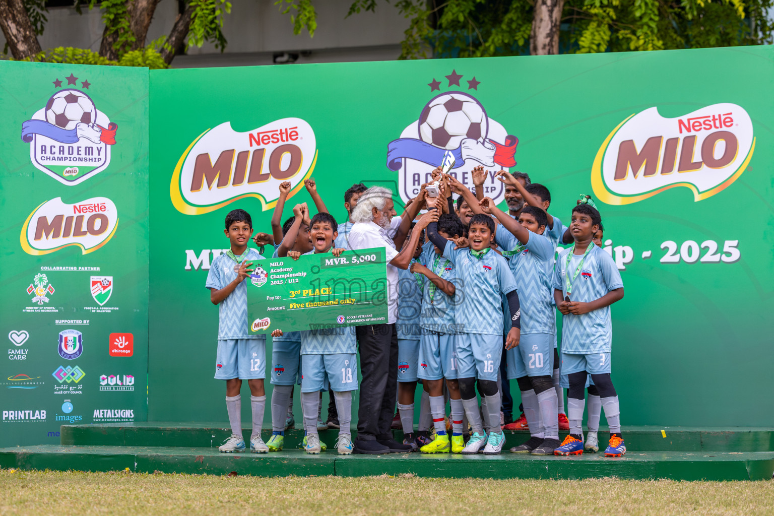 Day 3 of MILO Academy Championship 2025 (U-12) was held at Henveiru Stadium in Male', Maldives on Saturday, 3rd May 2025. Photos: Ismail Thoriq / images.mv