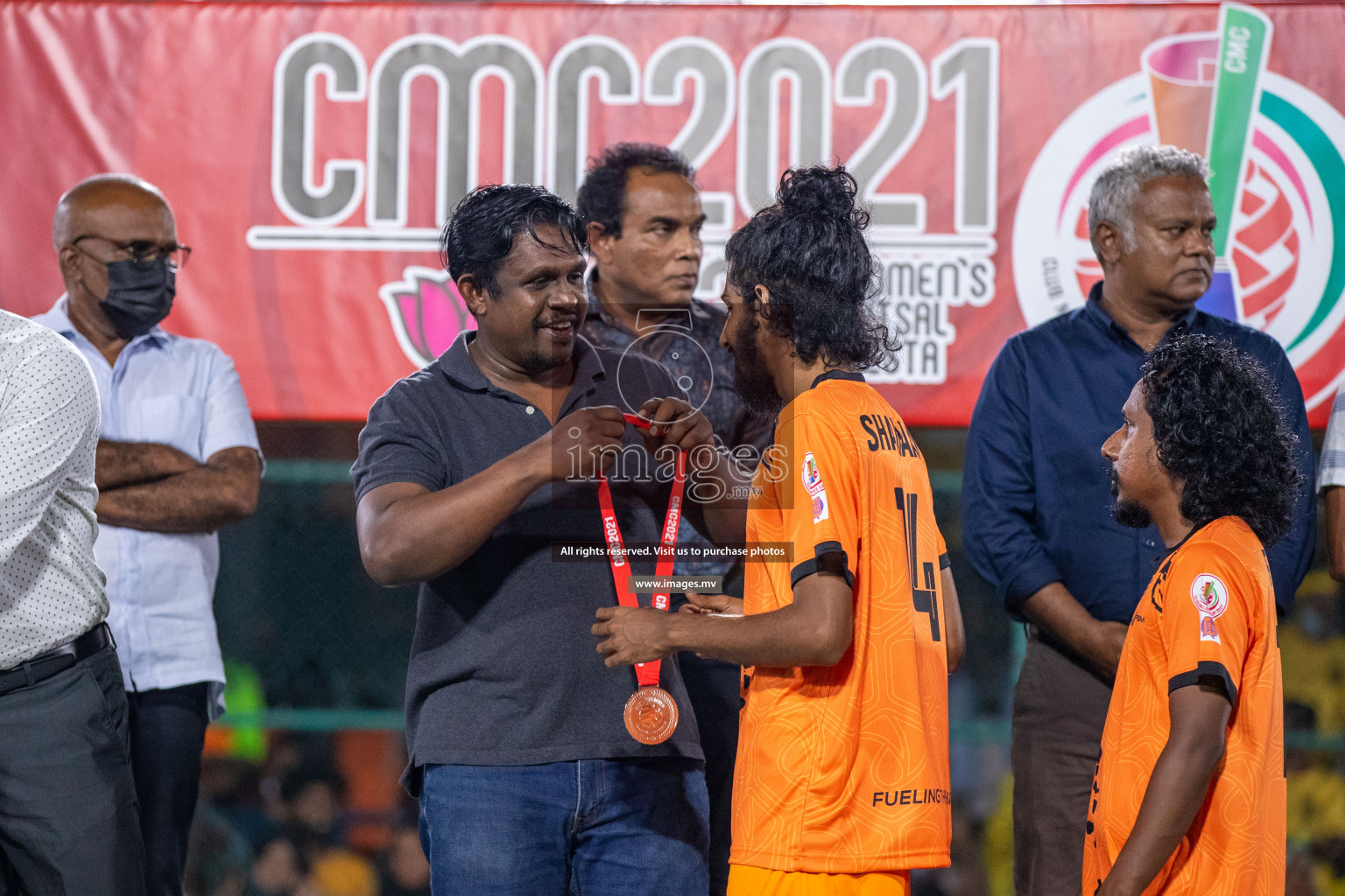 RRC Vs FSM in the Semi Finals of Club Maldives 2021 held in Hulhumale, Maldives on 19 December 2021. Photos: Ismail Thoriq / images.mv