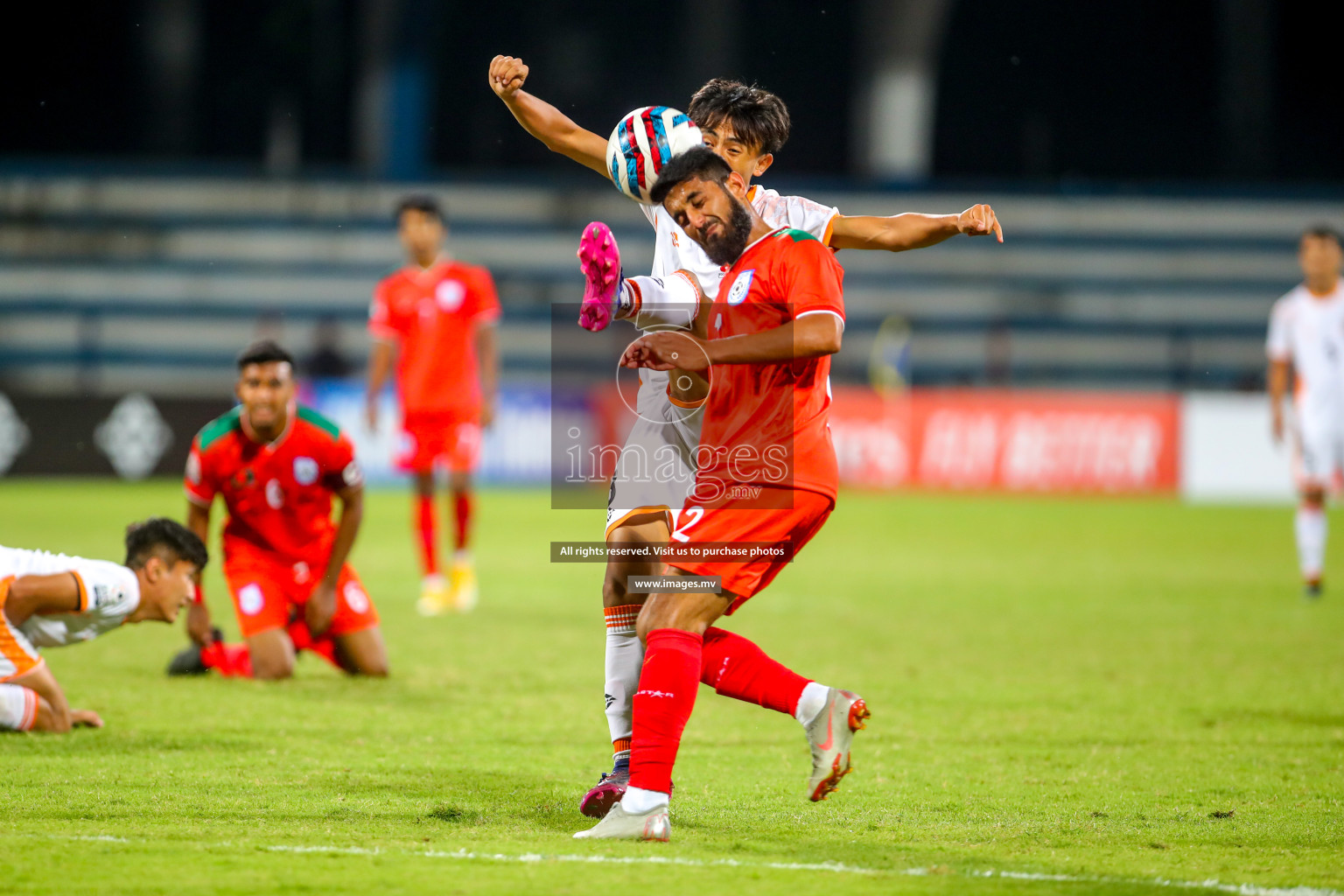 Bhutan vs Bangladesh in SAFF Championship 2023 held in Sree Kanteerava Stadium, Bengaluru, India, on Wednesday, 28th June 2023. Photos: Nausham Waheed, Hassan Simah / images.mv