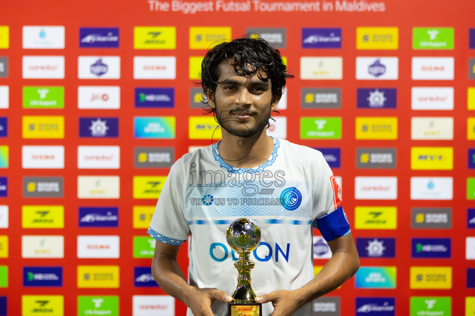 Sh Feydhoo vs Sh Lhaimagu in Day 8 of Golden Futsal Challenge 2024 was held on Monday, 22nd January 2024, in Hulhumale', Maldives Photos: Mohamed Mahfooz Moosa / images.mv