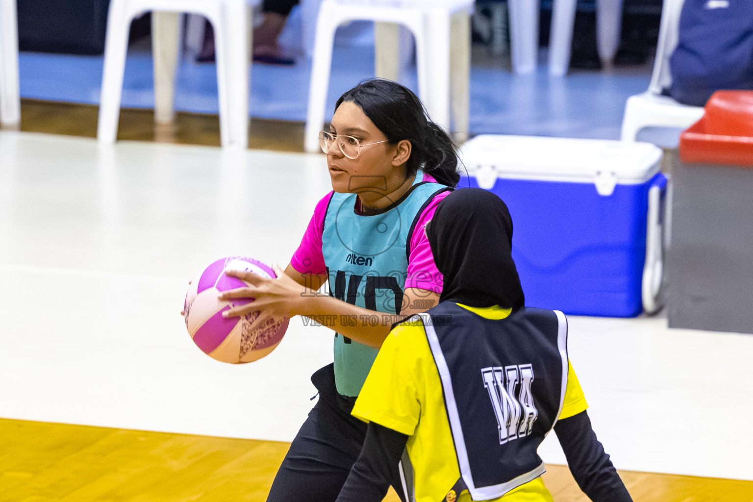 Day 8 of 24th Milo Netball Association Championship was held in Social Center at Male', Maldives on Monday, 8th September 2025. Photos: Mohamed Mahfooz Moosa / images.mv