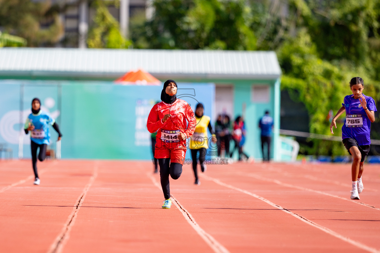 Day 3 of MWSC Interschool Athletics Championships 2024 held in Hulhumale Running Track, Hulhumale, Maldives on Monday, 11th November 2024. 
Photos by: Hassan Simah / Images.mv