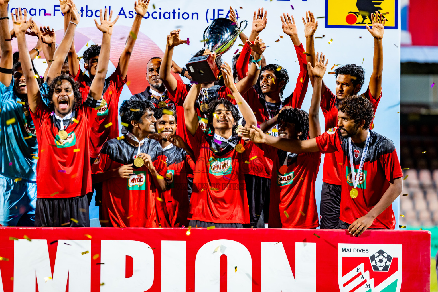 Super United Sports vs TC Sports Club in the Final of Under 19 Youth Championship 2024 was held at National Stadium in Male', Maldives on Monday, 1st July 2024. Photos: Nausham Waheed / images.mv