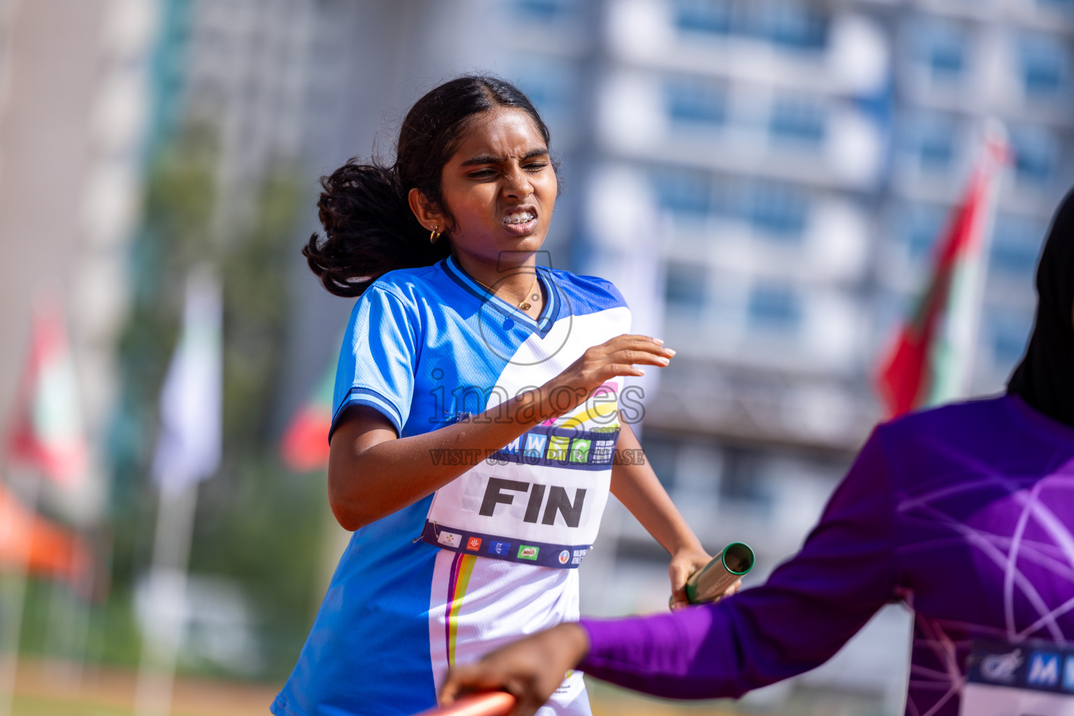 Day 6 of MWSC Interschool Athletics Championships 2024 held in Hulhumale Running Track, Hulhumale, Maldives on Thursday, 14th November 2024. Photos by: Ismail Thoriq / Images.mv