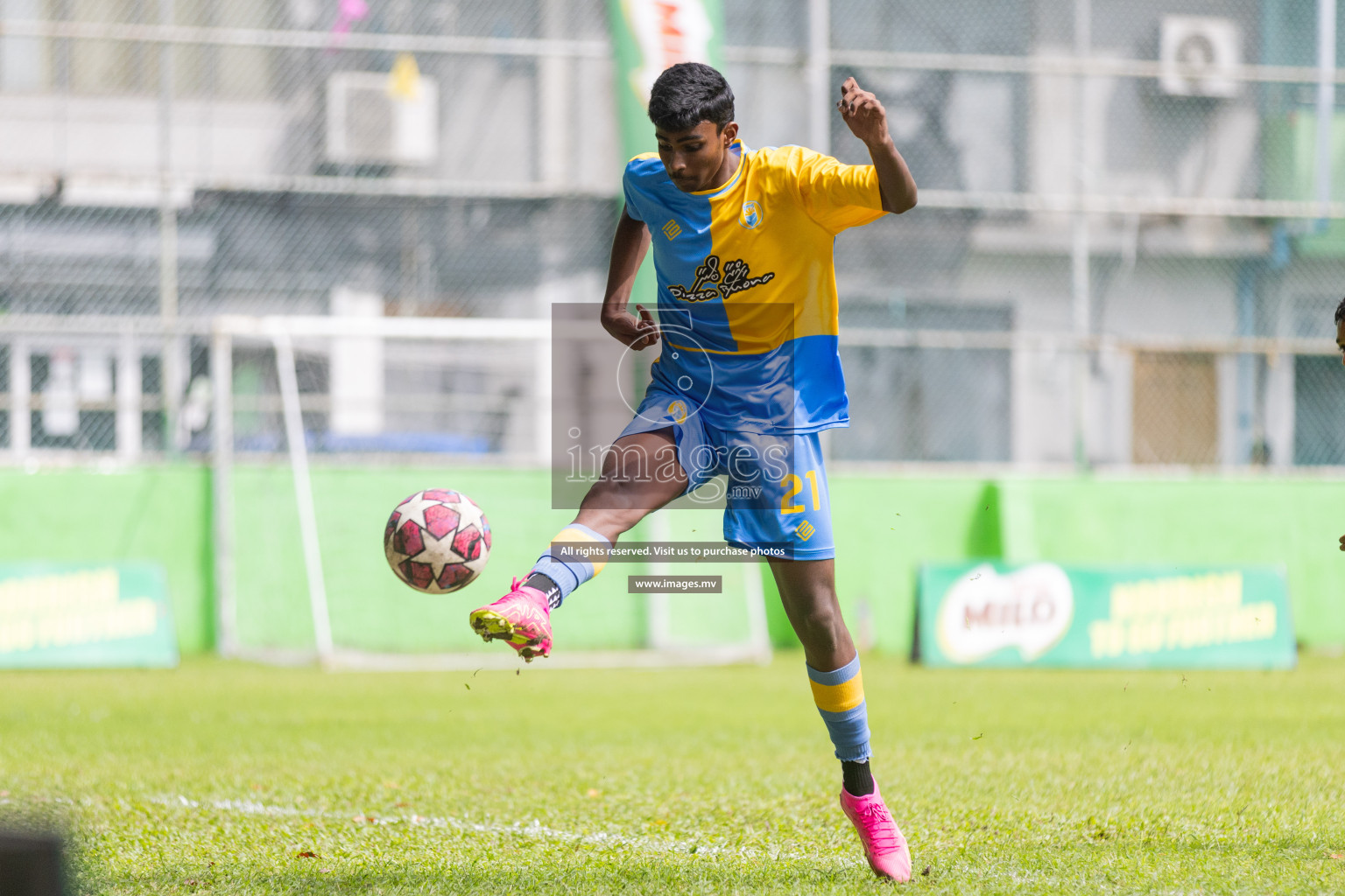 Day 1 of MILO Academy Championship 2023 (u14) was held in Henveyru Stadium Male', Maldives on 3rd November 2023. Photos: Nausham Waheed / images.mv