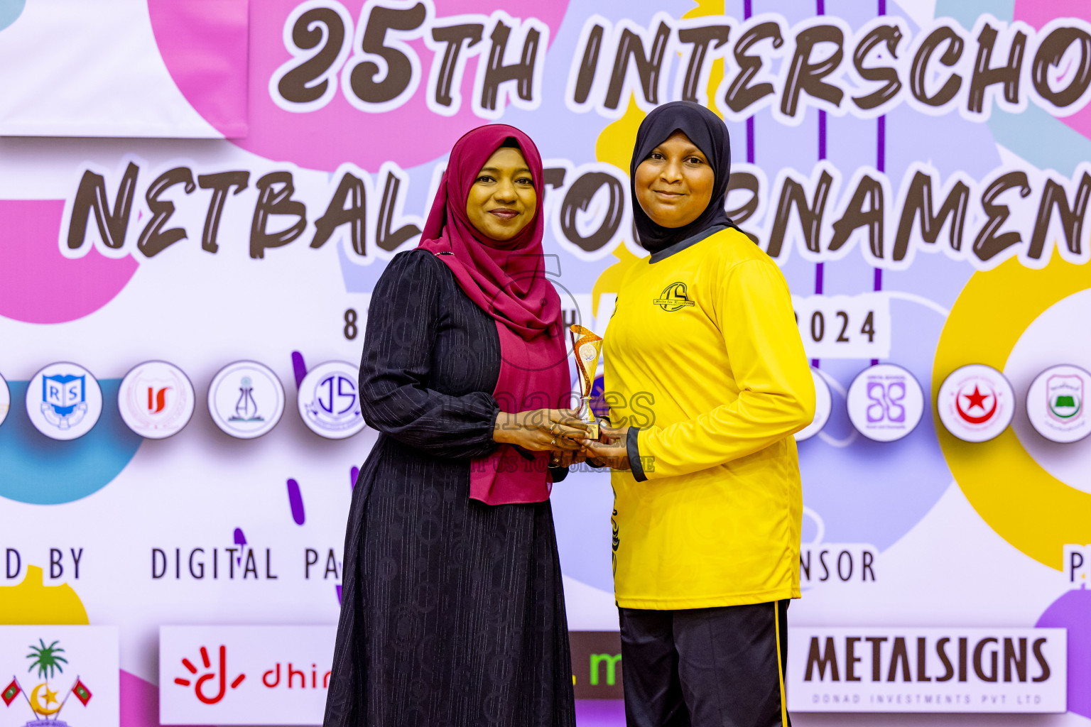 Day 8 of 25th Inter-School Netball Tournament was held in Social Center at Male', Maldives on Sunday, 18th August 2024. Photos: Nausham Waheed / images.mv