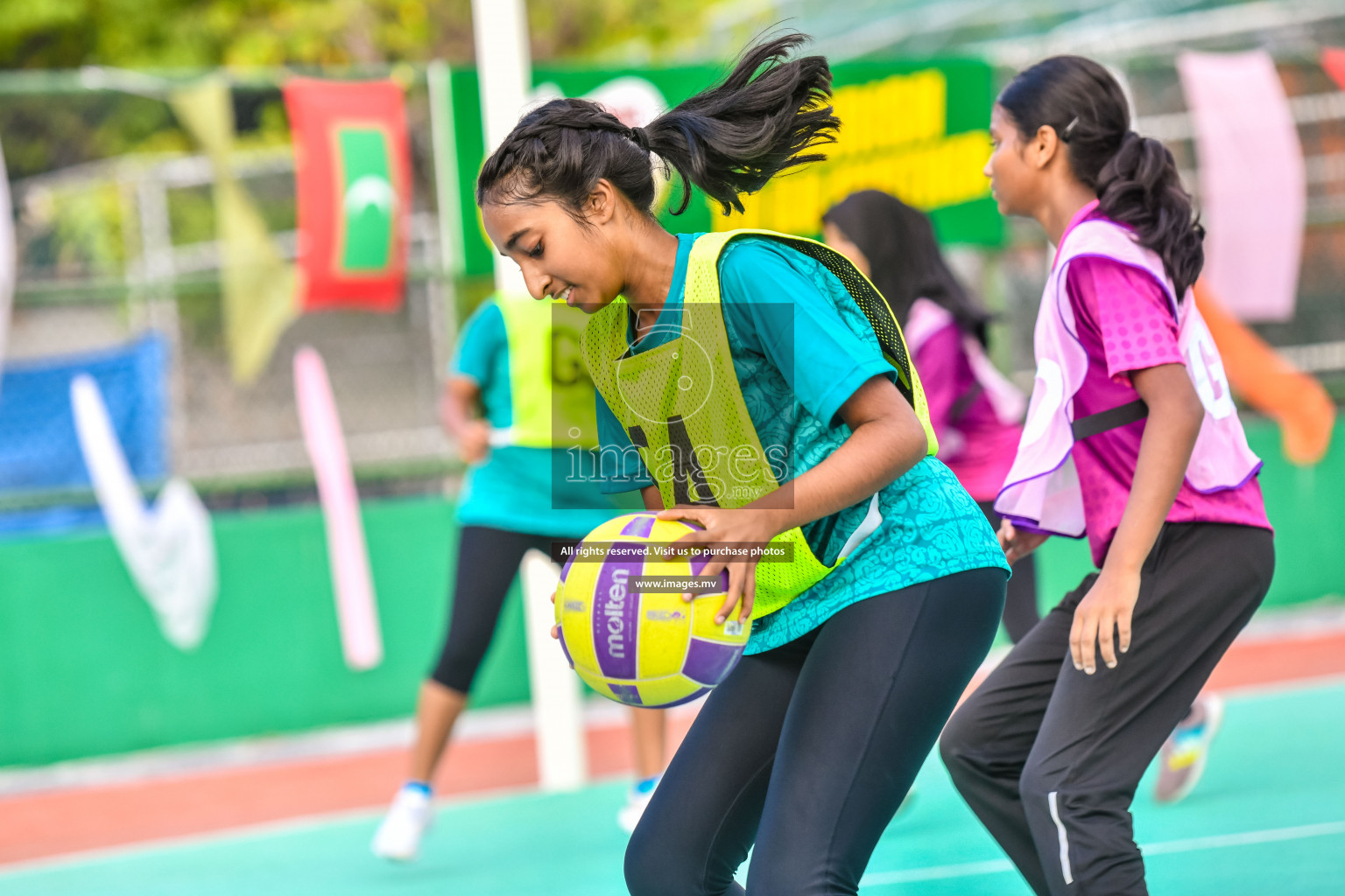 Day 9 of Junior Netball Championship 2022 held in Male', Maldives. Photos by Nausham Waheed