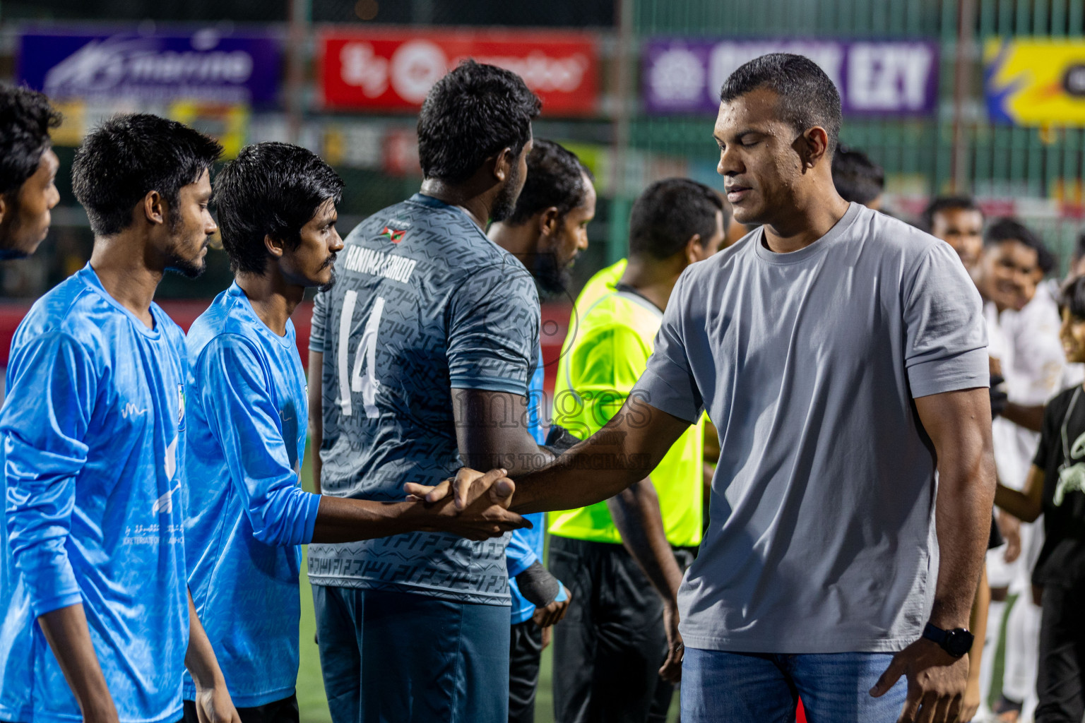 HDh Hanimaadhoo vs HDh Makunudhoo in Day 5 of Golden Futsal Challenge 2025 on Thursday, 9th January 2025, in Hulhumale', Maldives 
Photos: Hassan Simah / images.mv