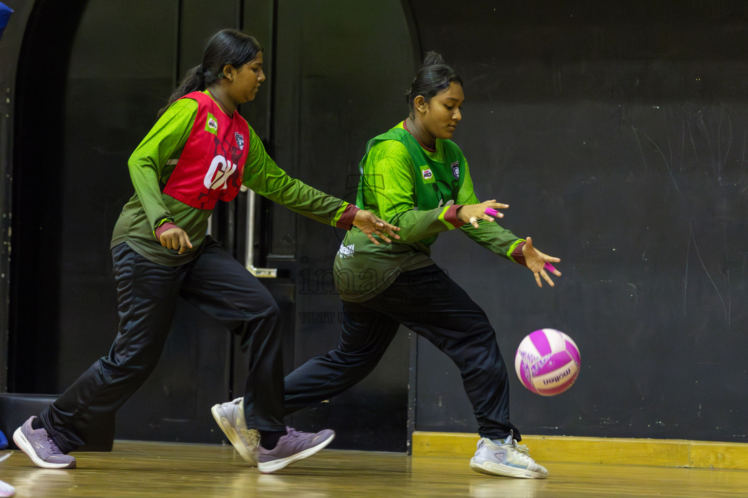 FIONTI Academy A vs Fionti SC in Day 3 of 3rd Netball Junior Championship, held at Social Center on Wednesday 22nd January 2025 . Photos: Shuu Abdul Sattar / images.mv